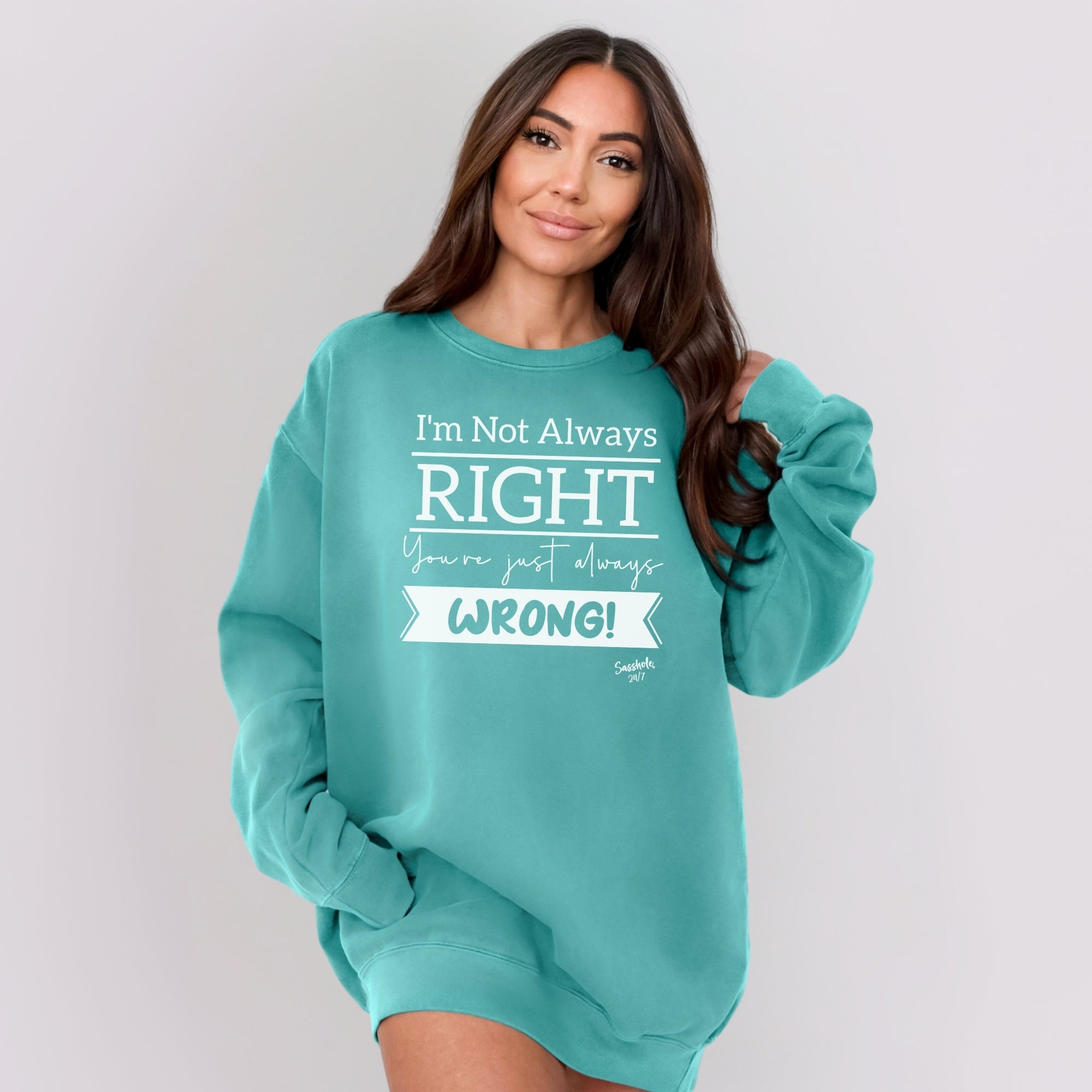 Sasshole® Women’s Relaxed Fit Comfort Colors® Sweatshirt – Funny Graphic Pullover for Bold Women