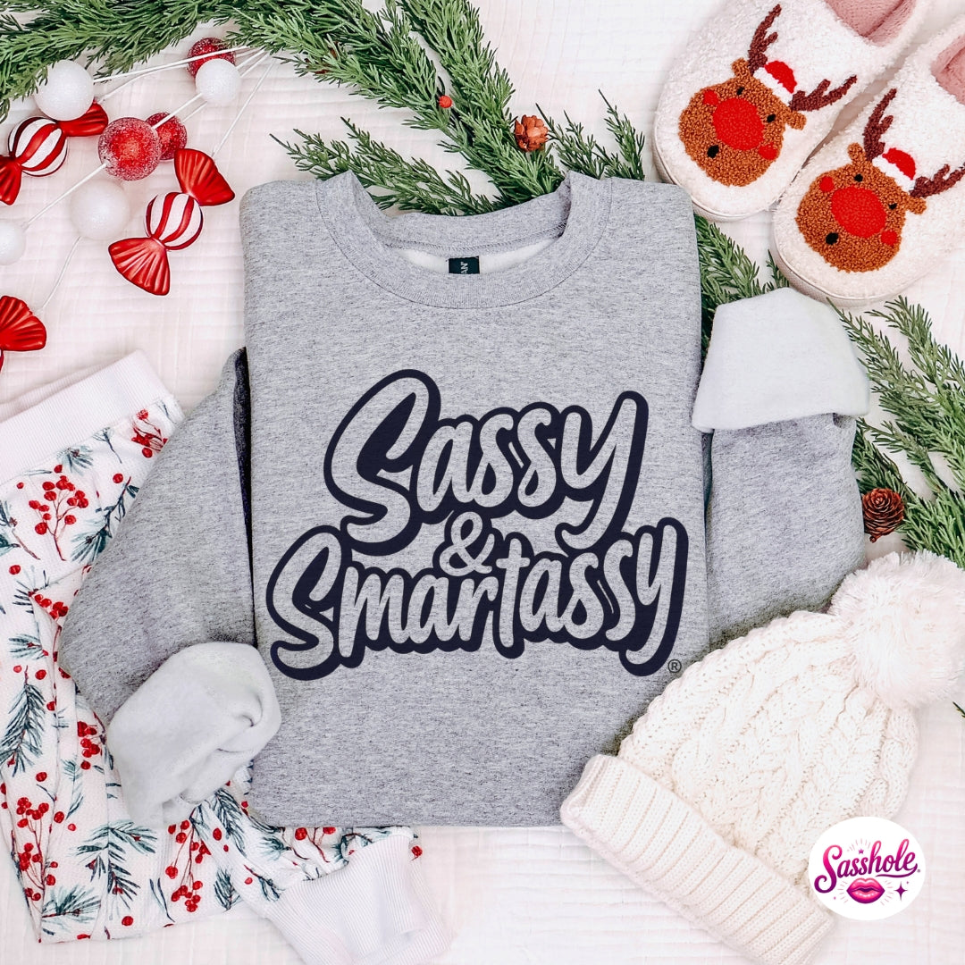 Sassy & Smartassy™ Women’s Christmas Sweatshirt – Festive, Cozy & Full of Holiday Attitude