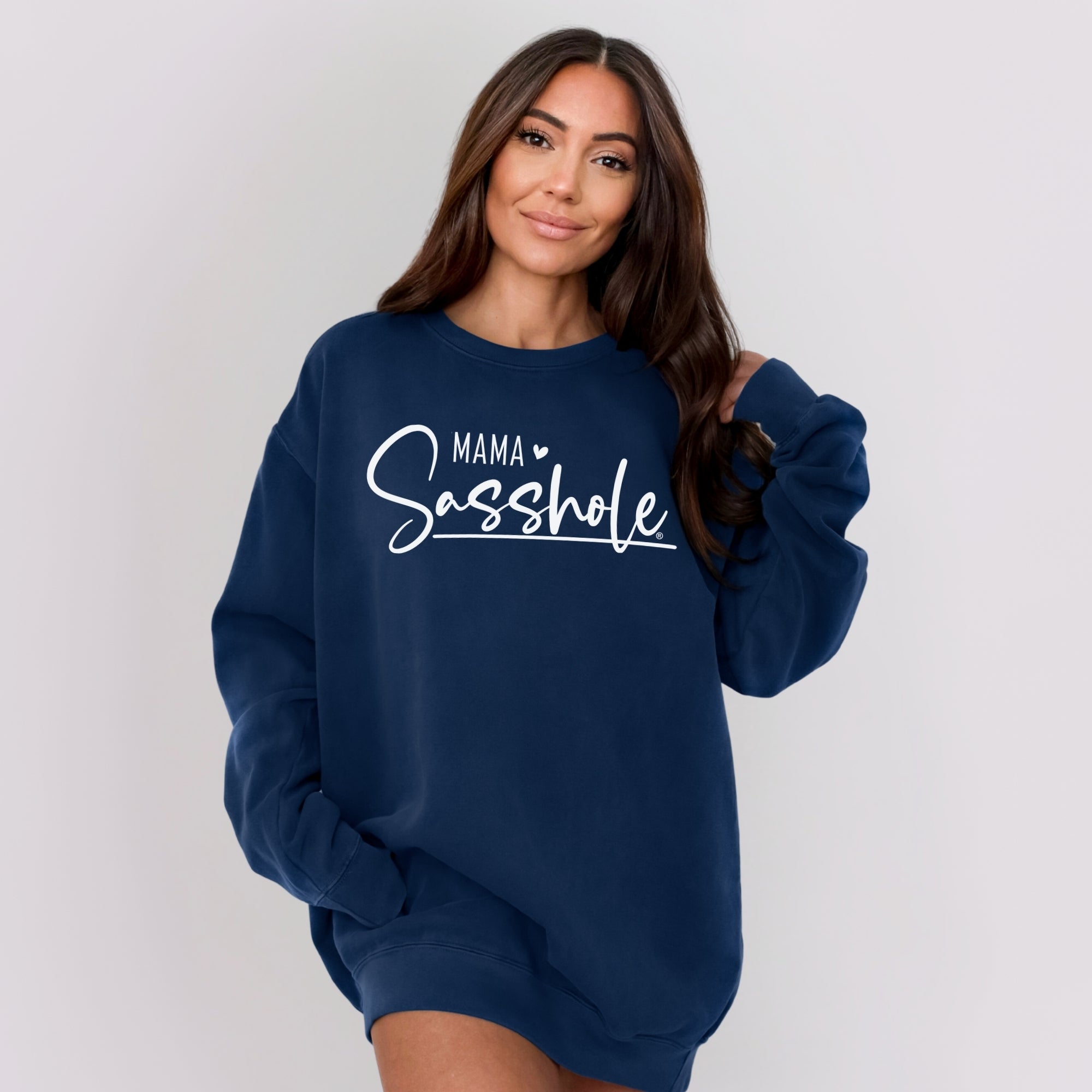 Image of Sasshole® Mama Sweatshirt – Funny Women’s Comfort Colors® Pullover