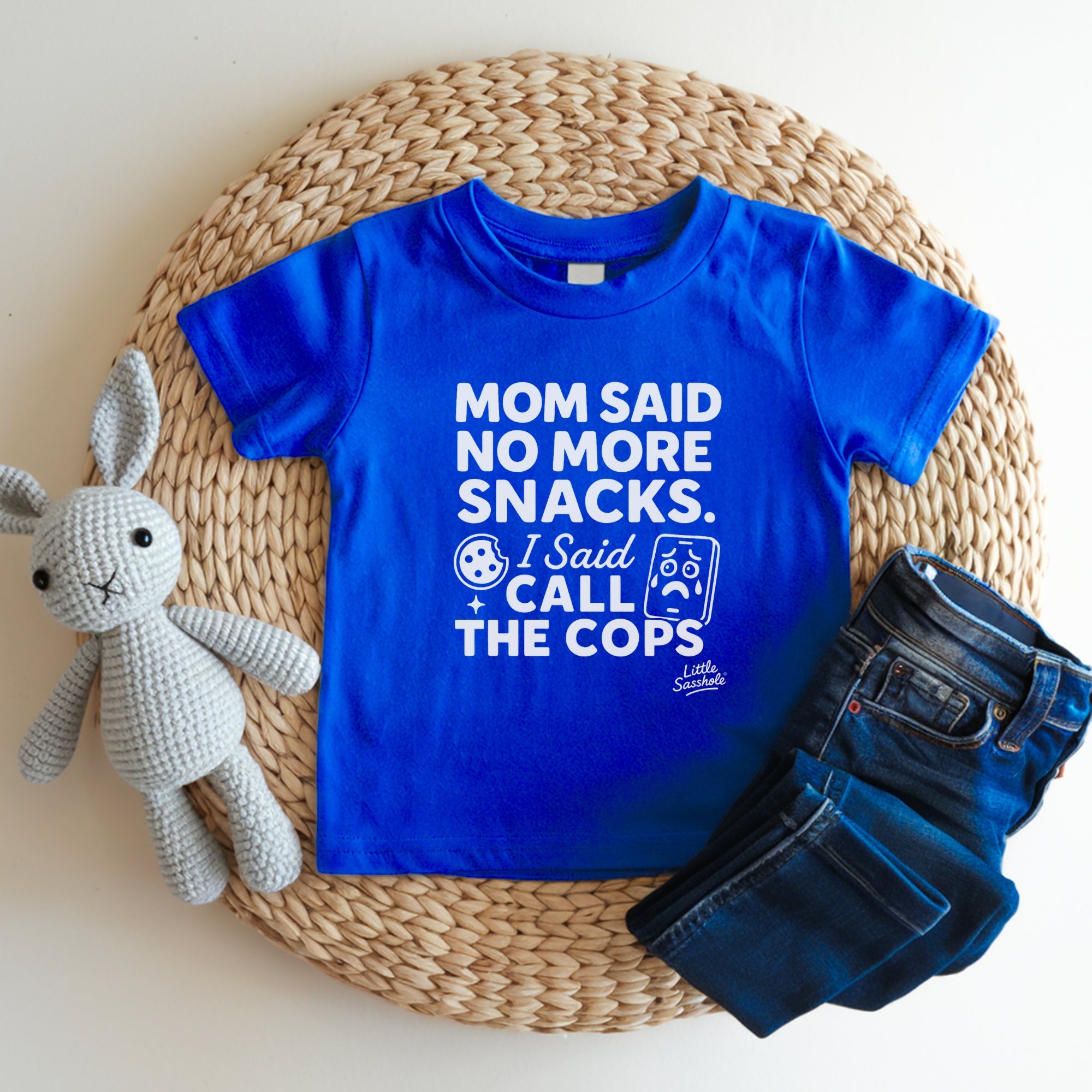 Image of “No More Snacks? I’m Calling the Cops” – Little Sasshole® Kids Tee