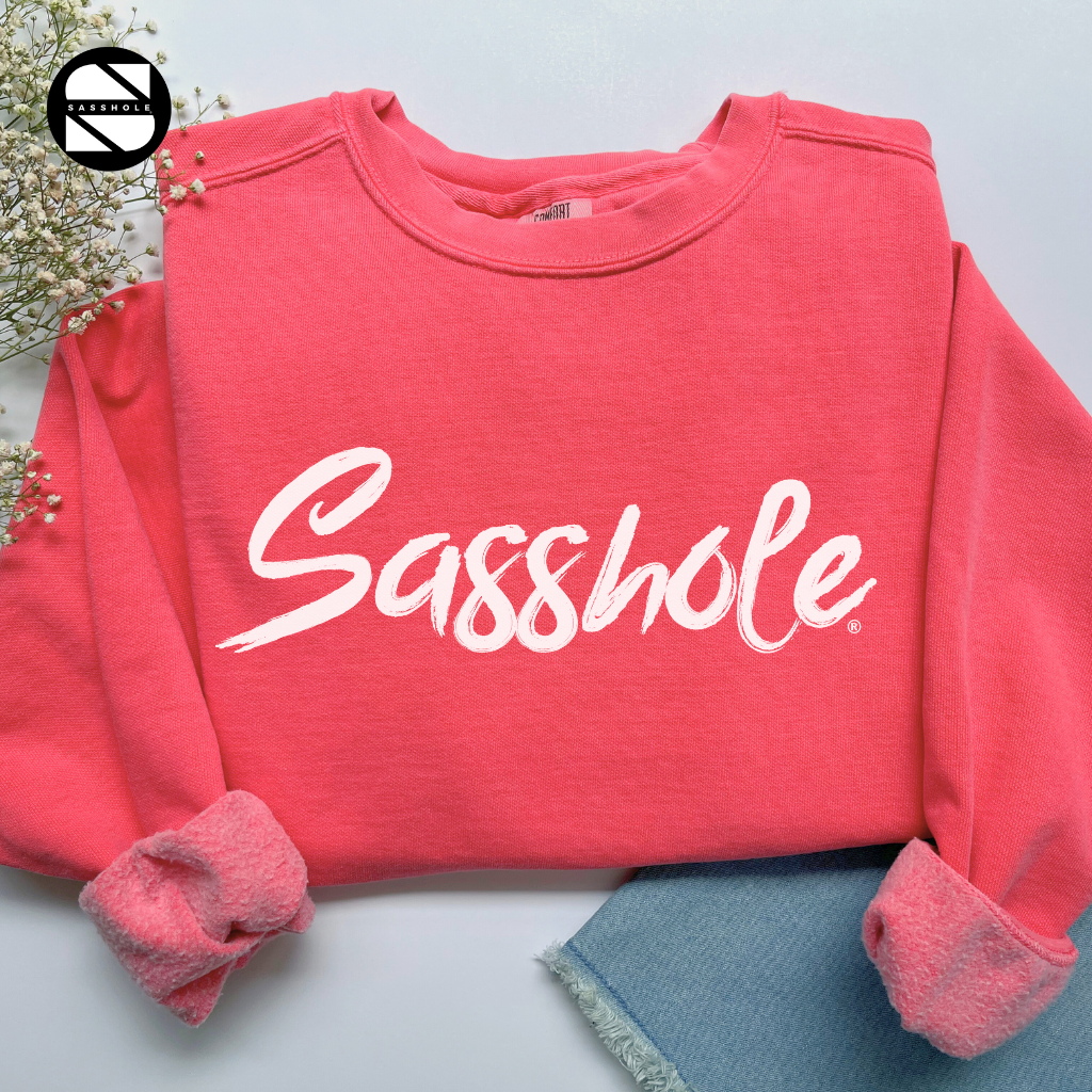 Sasshole Watermelon Garment Dyed Womens Sweatshirt