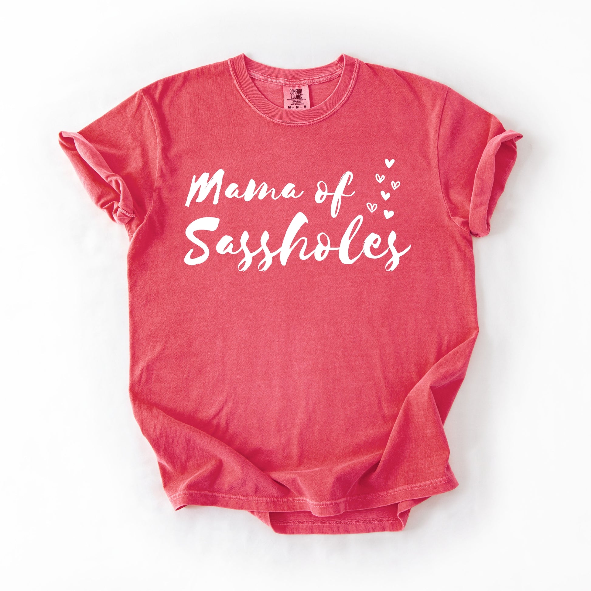 Sasshole® Women’s Comfort Colors® Tee – “Mama of Sassholes” Funny Graphic T-Shirt, Bold Statement Shirt for Moms