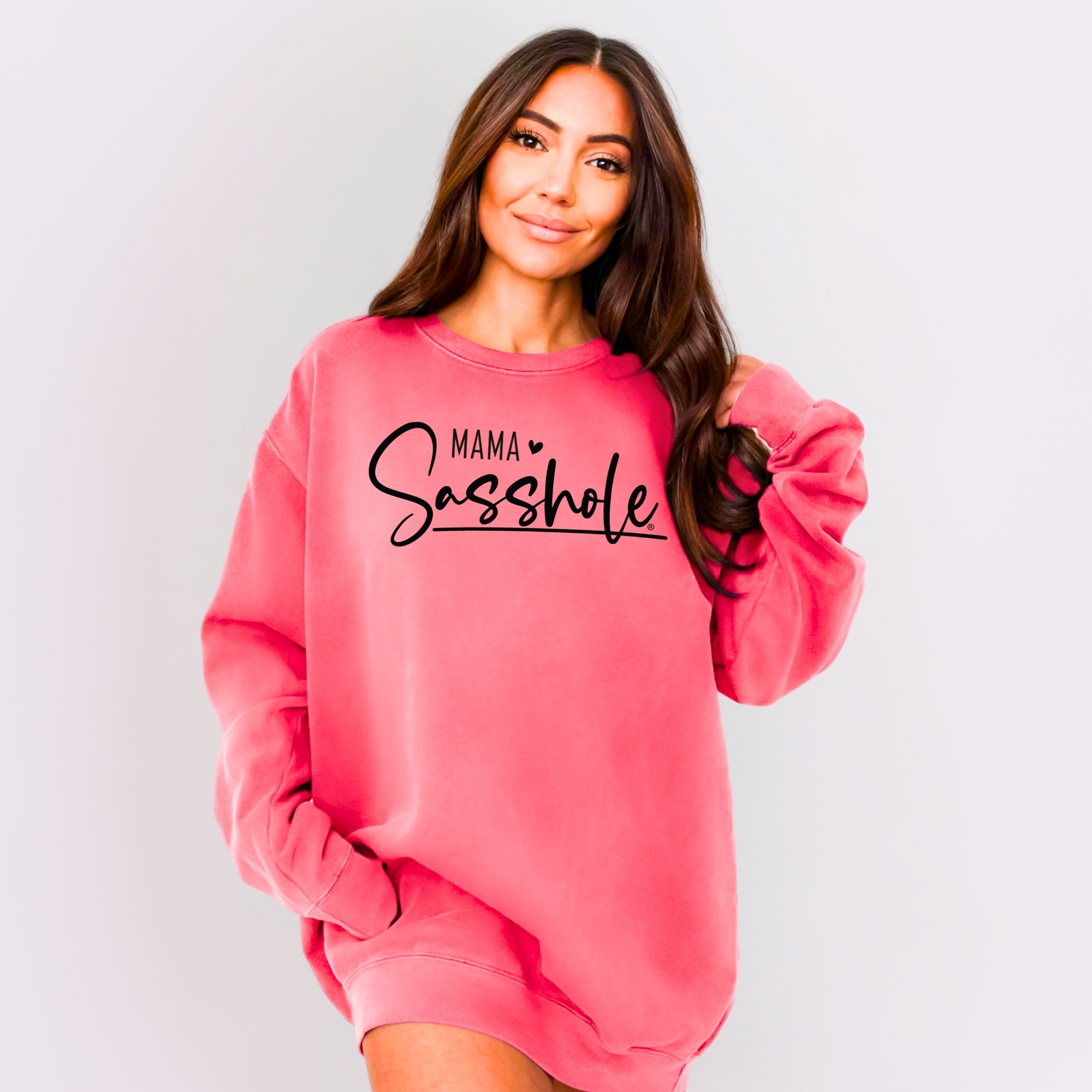 Image of Sasshole® Mama Sweatshirt – Funny Women’s Comfort Colors® Pullover