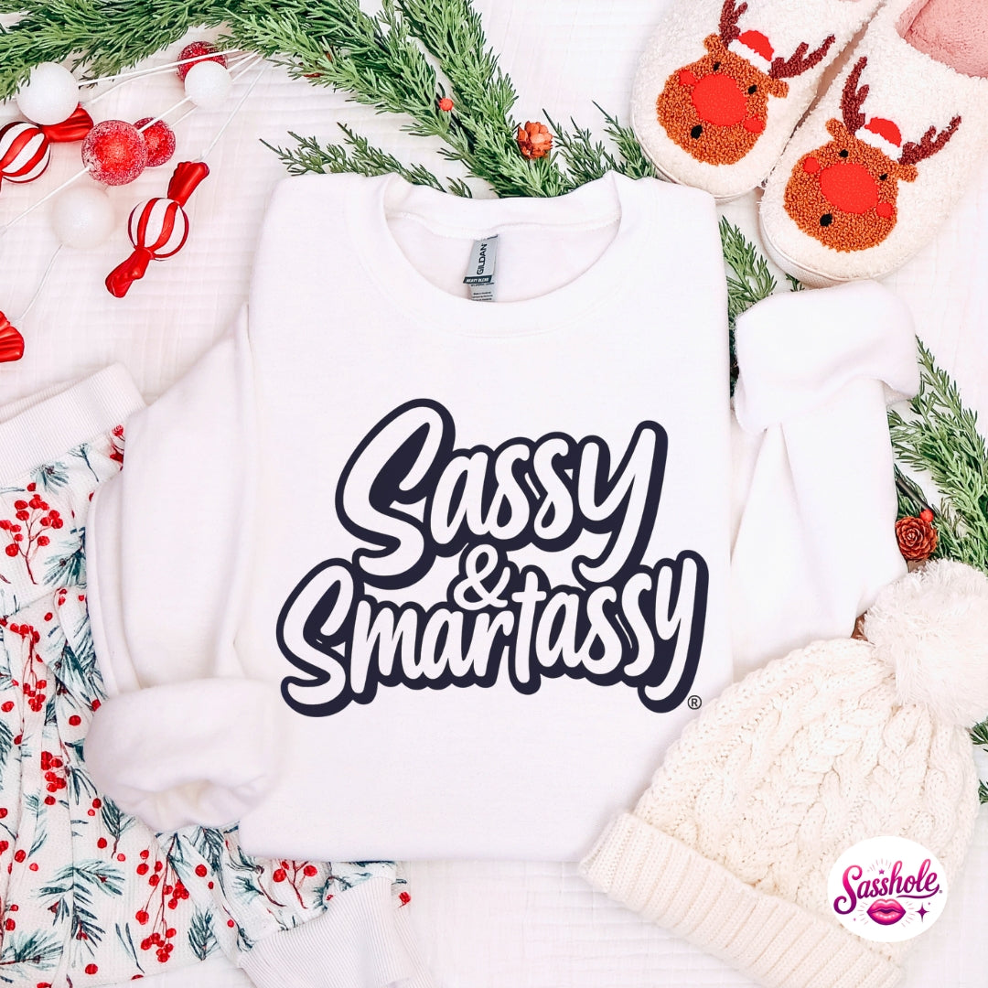 Sassy & Smartassy™ Women’s Christmas Sweatshirt – Festive, Cozy & Full of Holiday Attitude