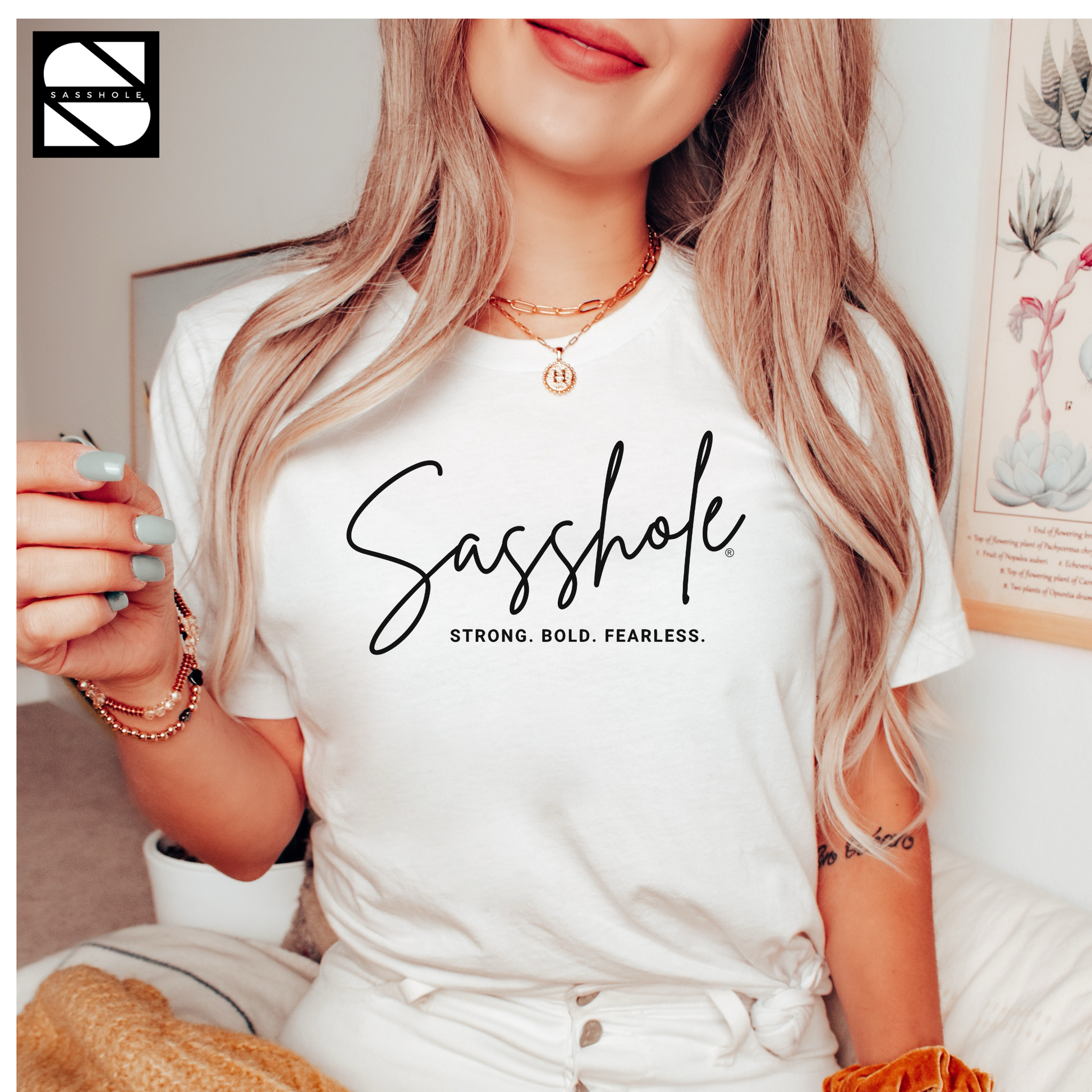 Women's White Sasshole Shirt