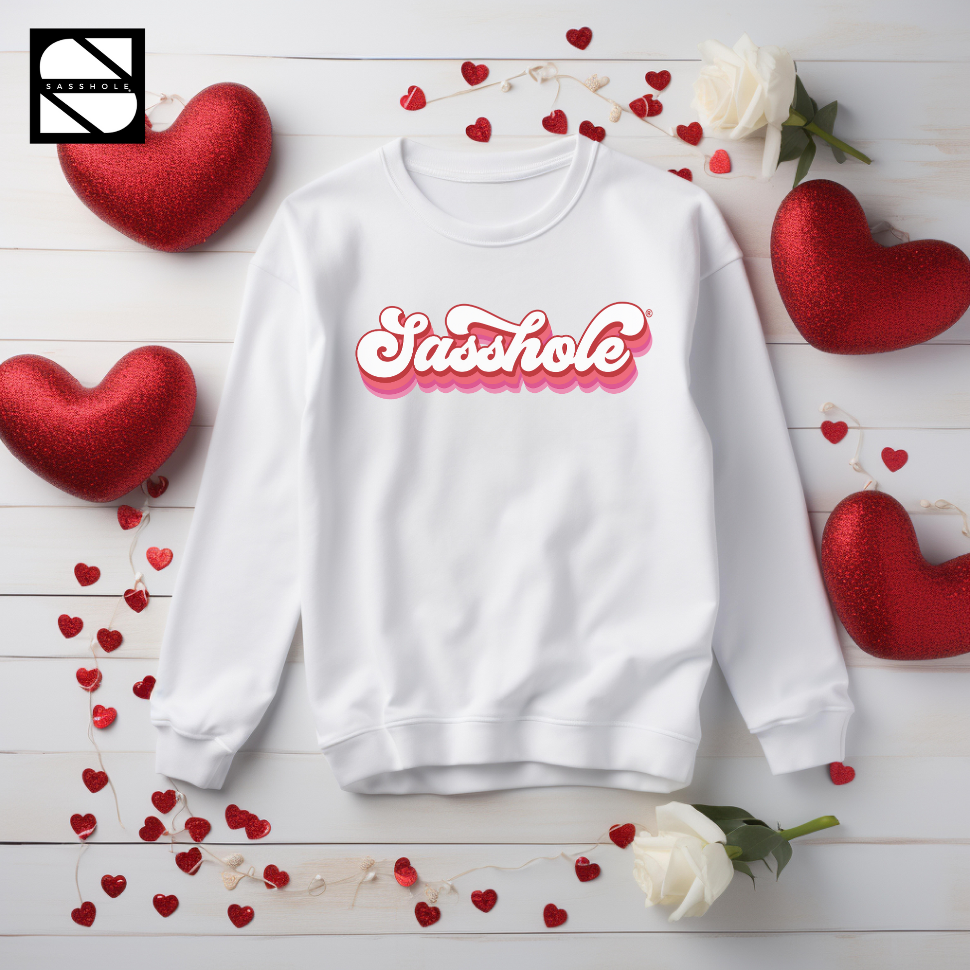 Valentines Day white Women's Sweatshirt