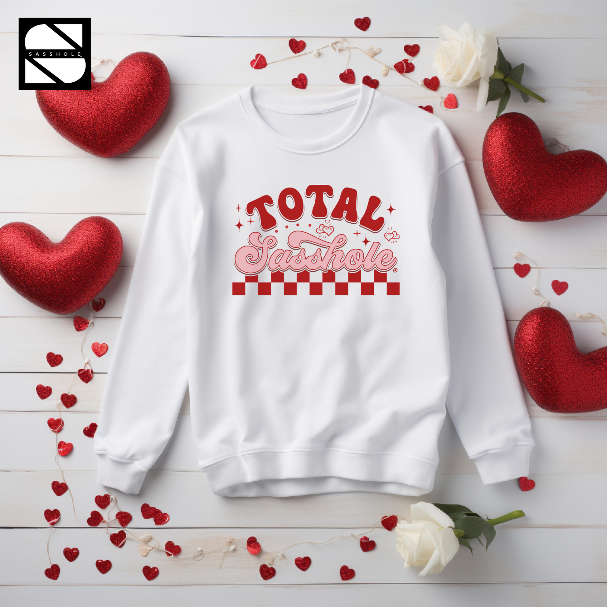 Valentines Day White Women's Sweatshirt