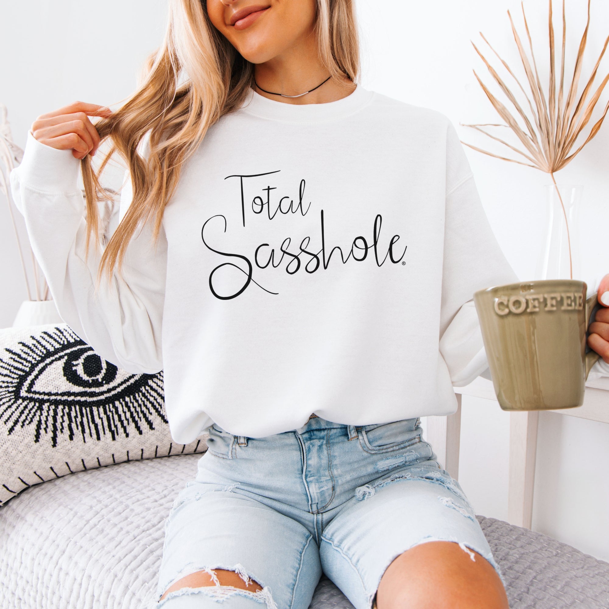 Image of Total Sasshole Women’s Classic Fit Sweatshirt – Funny Graphic Pullover by Sasshole®