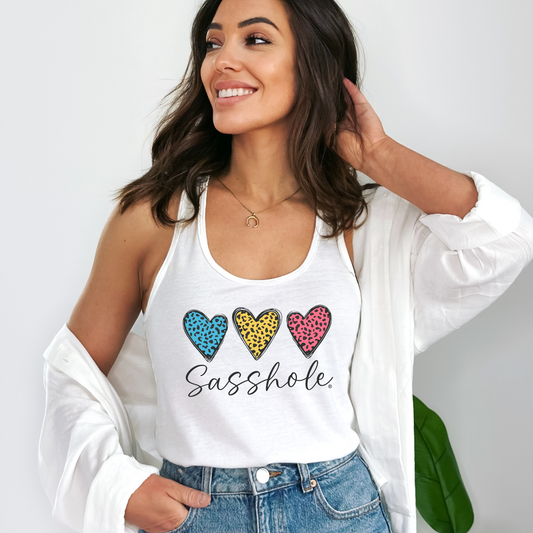 Leopard Heart Sasshole® Women's Tank Top - Wildly Sassy