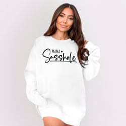Image of Sasshole® Mama Sweatshirt – Funny Women’s Comfort Colors® Pullover