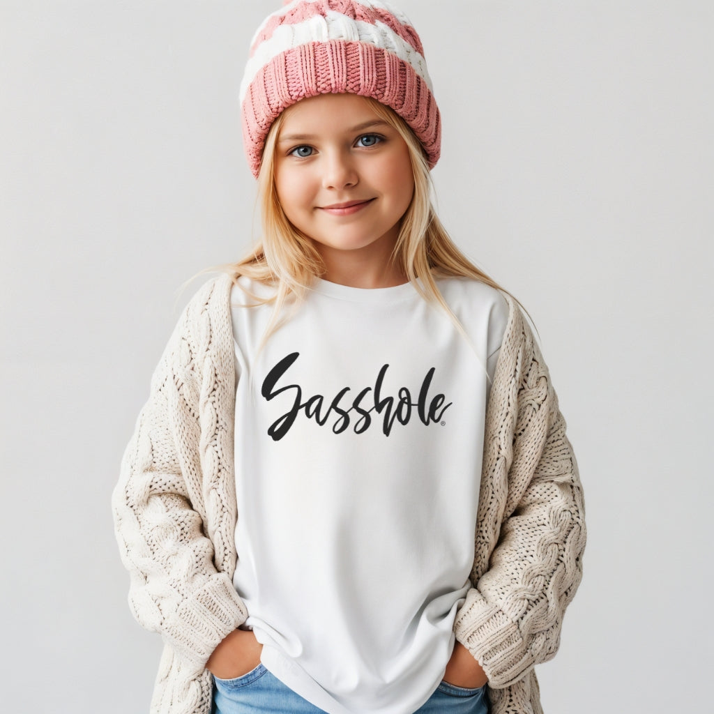 Sasshole® Youth T-Shirt – Cute & Comfy Comfort Colors® Graphic Tee for Bold Kids