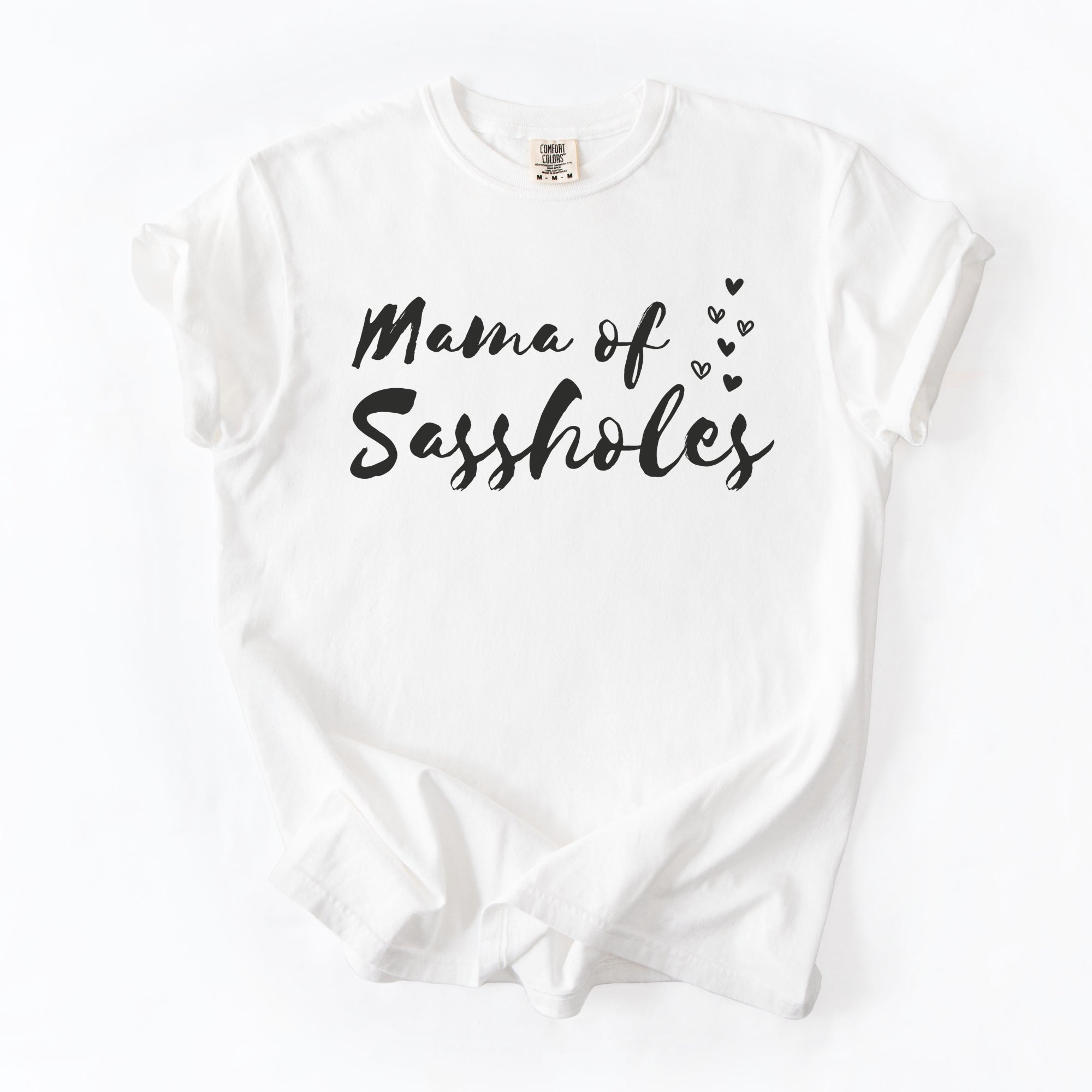 Image of Sasshole® Women’s Comfort Colors® Tee – “Mama of Sassholes” Funny Graphic T-Shirt, Bold Statement Shirt for Moms