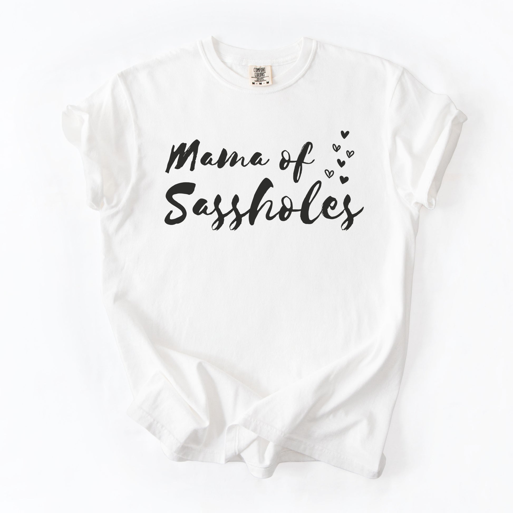 Sasshole® Women’s Comfort Colors® Tee – “Mama of Sassholes” Funny Graphic T-Shirt, Bold Statement Shirt for Moms