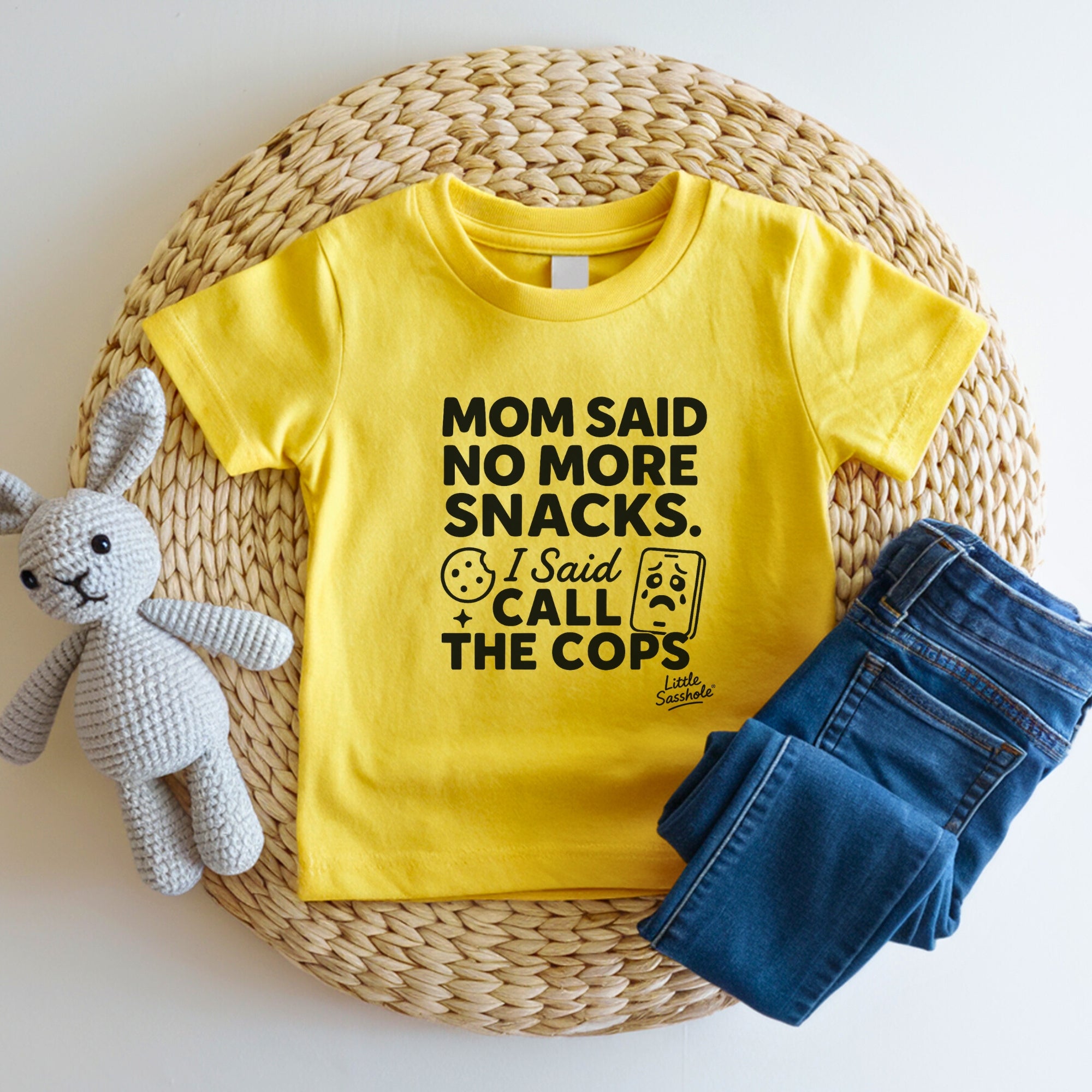 Image of “No More Snacks? I’m Calling the Cops” – Little Sasshole® Kids Tee