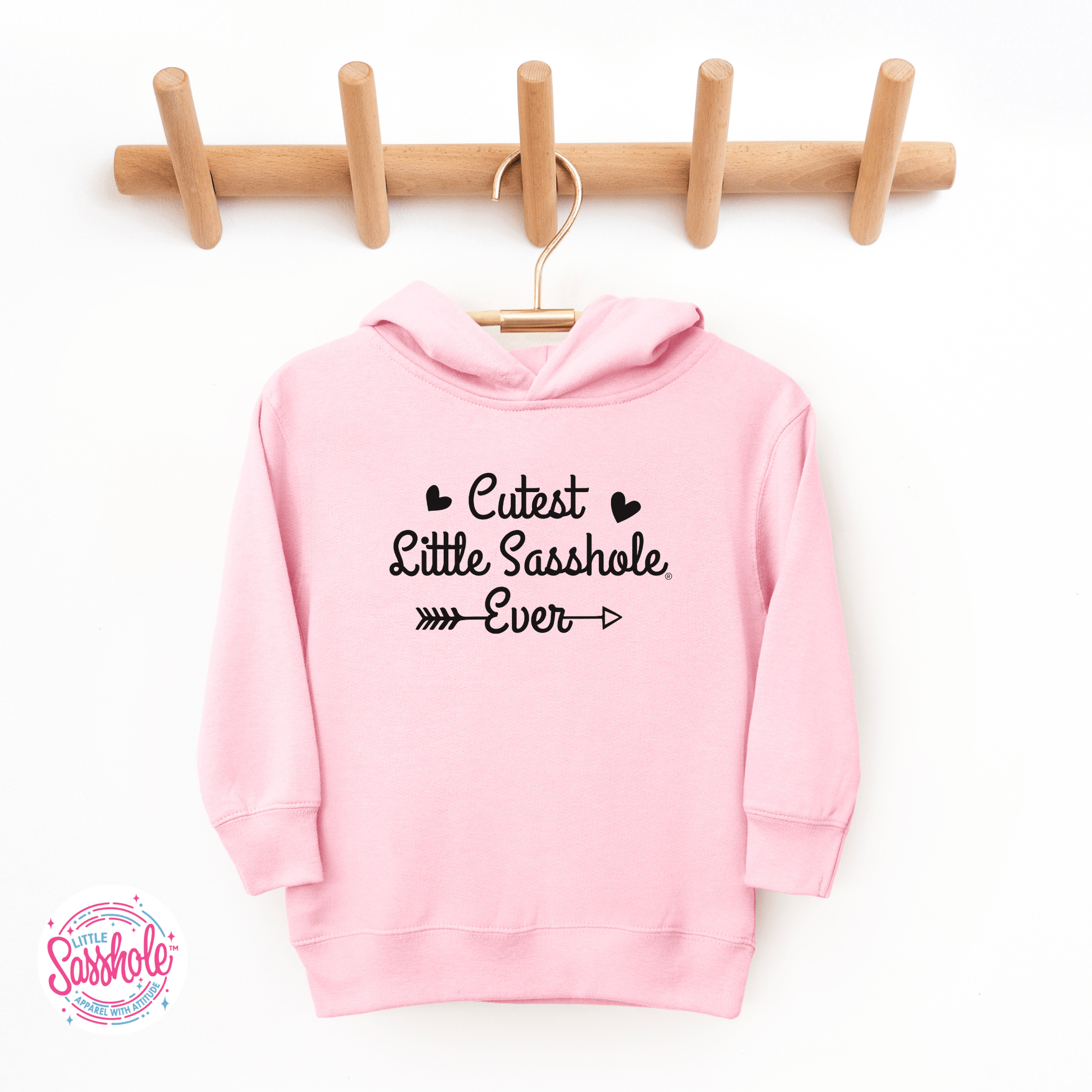 Adorable & Sassy: Cute and Funny Toddler Girls Hoodies - Funny Graphic Tee by Sasshole® Clothing