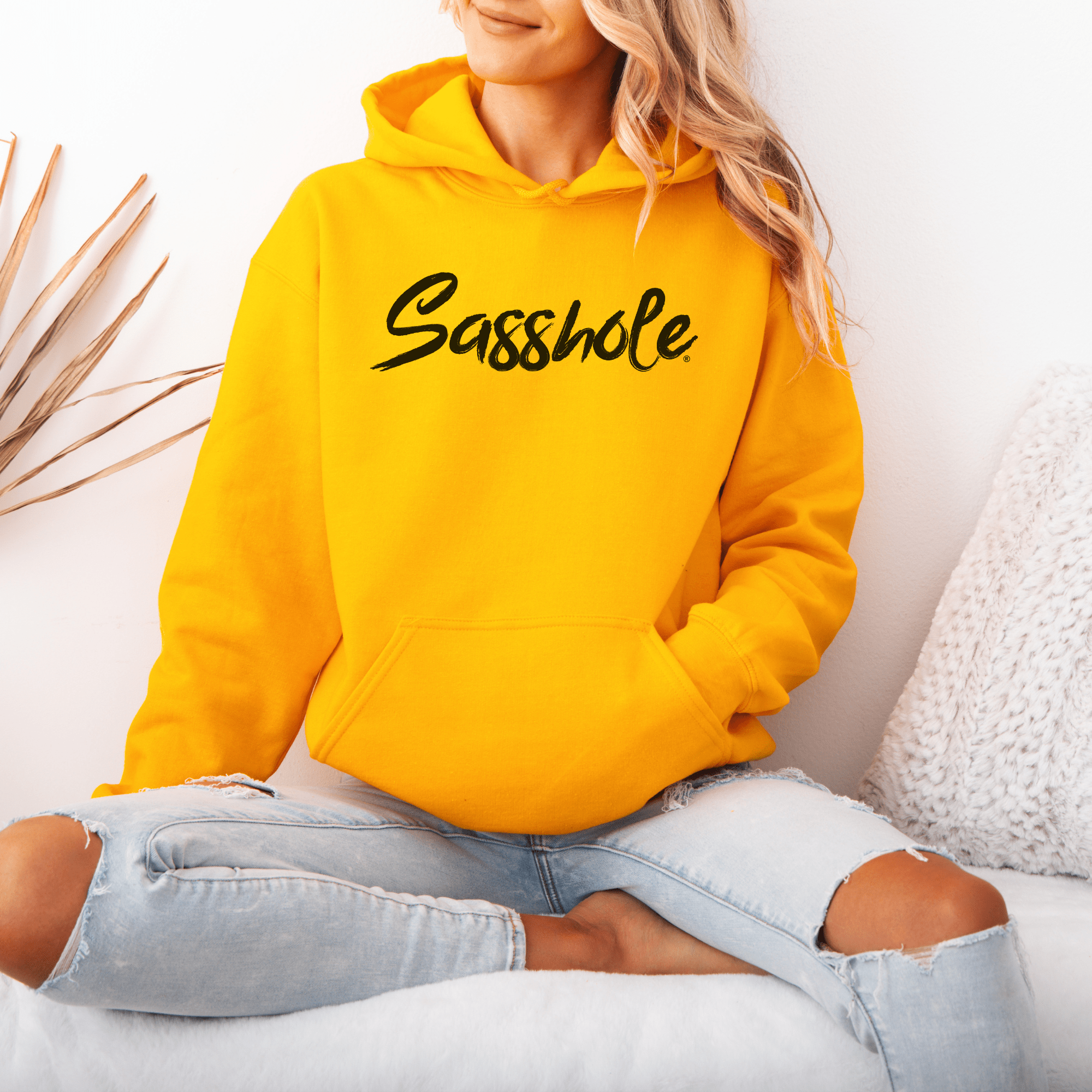 Image of Attitude Unleashed: Women's Sasshole® Graphic Print Hoodie - Funny Graphic Tee by Sasshole® Clothing
