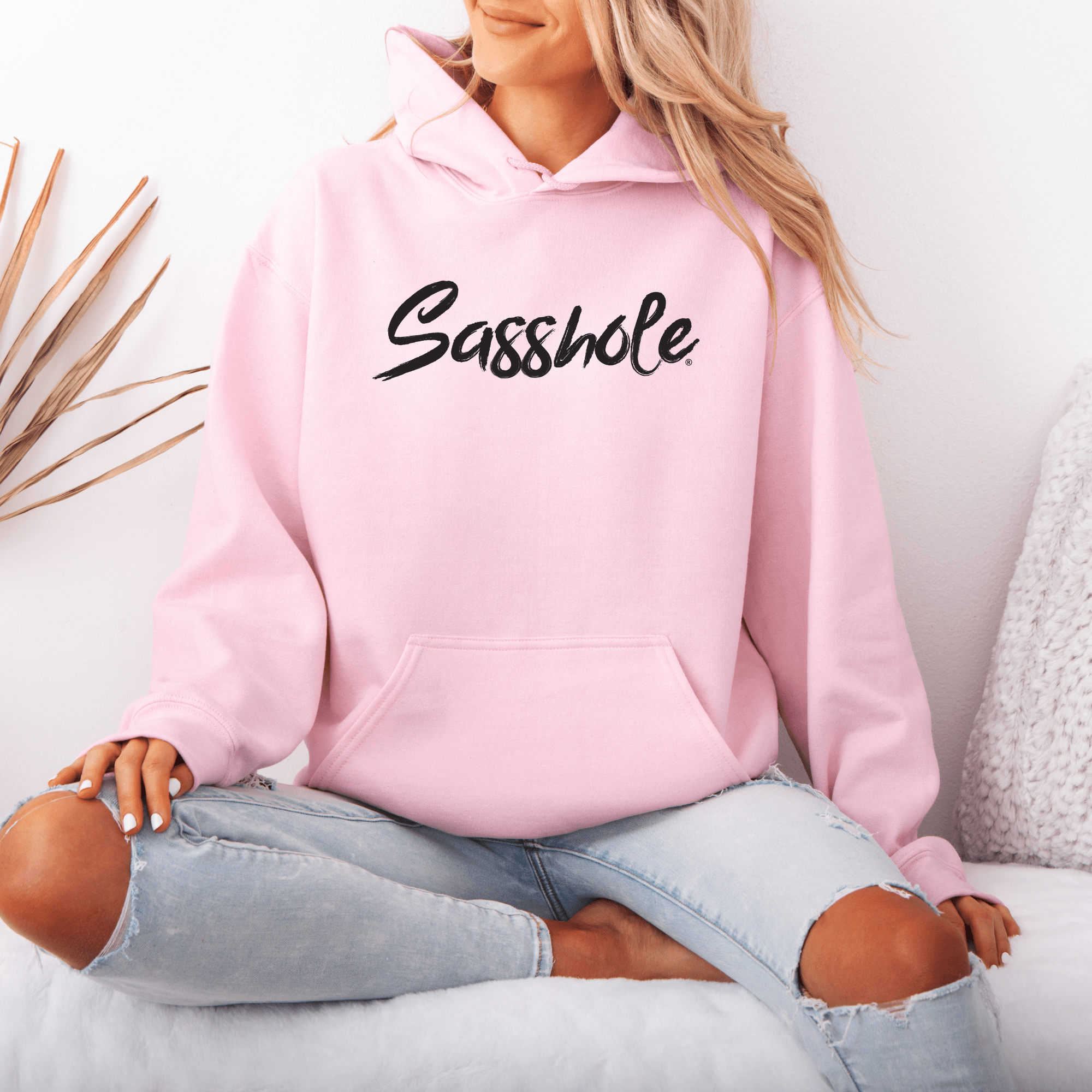 Image of Attitude Unleashed: Women's Sasshole® Graphic Print Hoodie - Funny Graphic Tee by Sasshole® Clothing