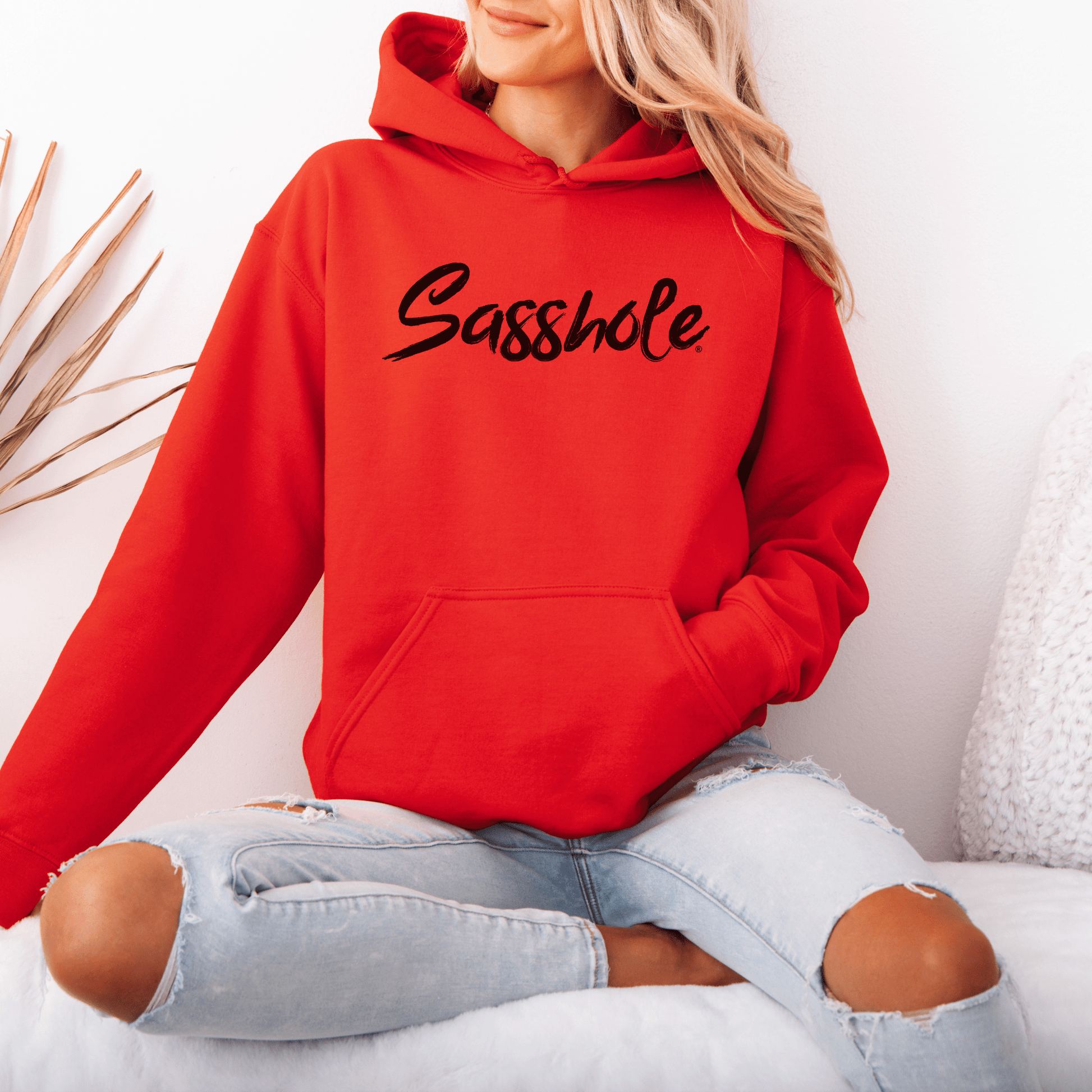 Attitude Unleashed: Women's Sasshole® Graphic Print Hoodie - Funny Graphic Tee by Sasshole® Clothing
