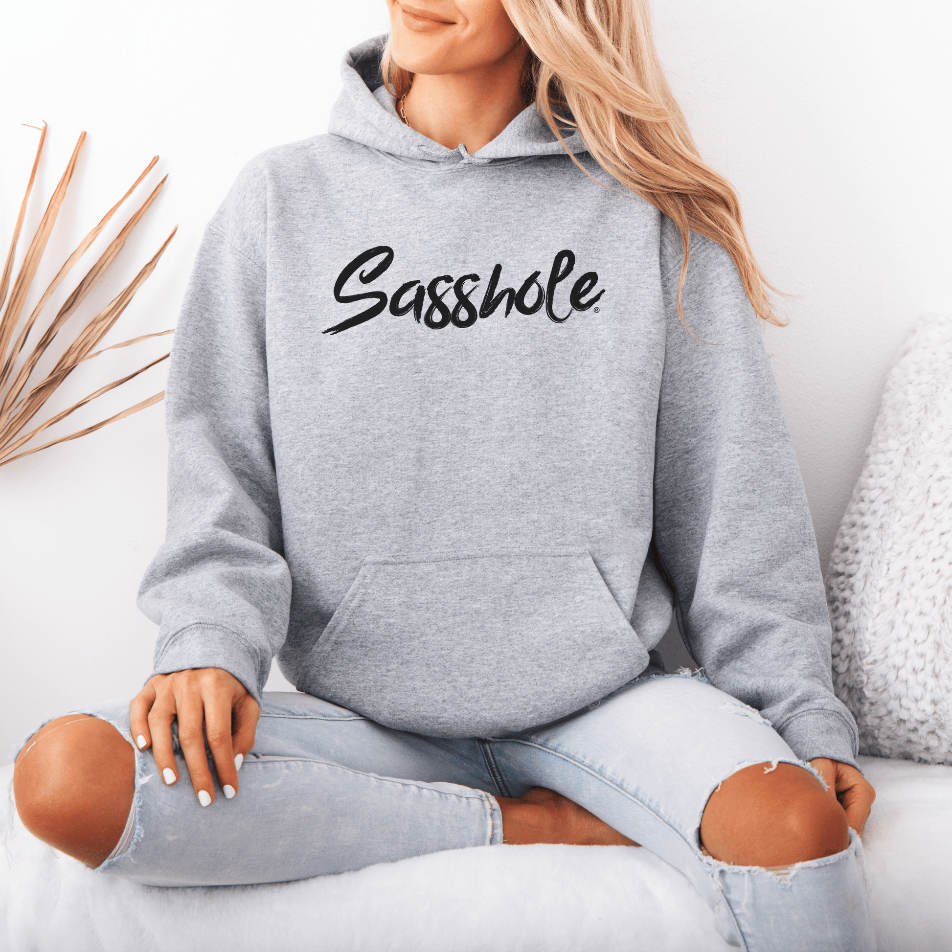 Attitude Unleashed: Women's Sasshole® Graphic Print Hoodie - Funny Graphic Tee by Sasshole® Clothing
