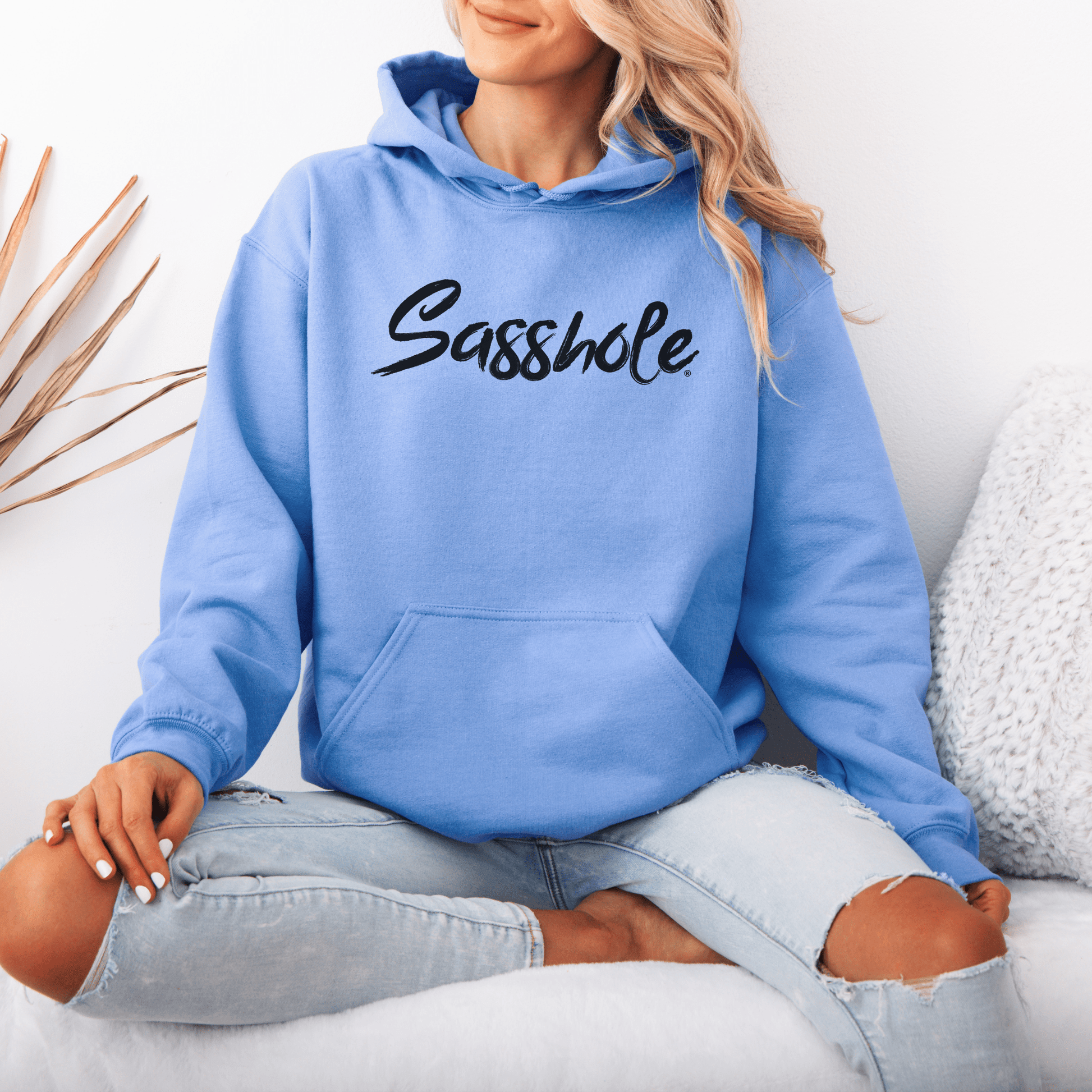 Attitude Unleashed: Women's Sasshole® Graphic Print Hoodie - Funny Graphic Tee by Sasshole® Clothing