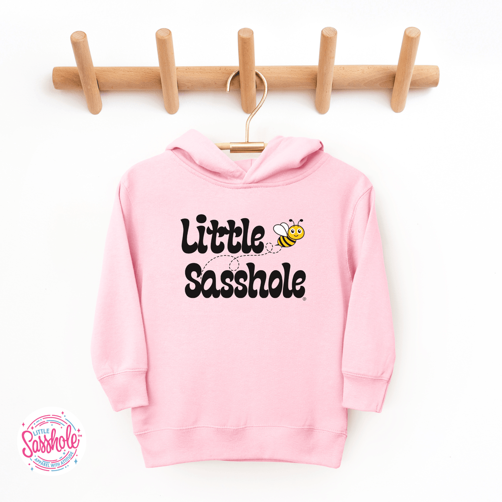 Bee Happy, Bee Sassy: Little Sasshole® Bumble Bee Toddler Hoodies - Funny Graphic Tee by Sasshole® Clothing