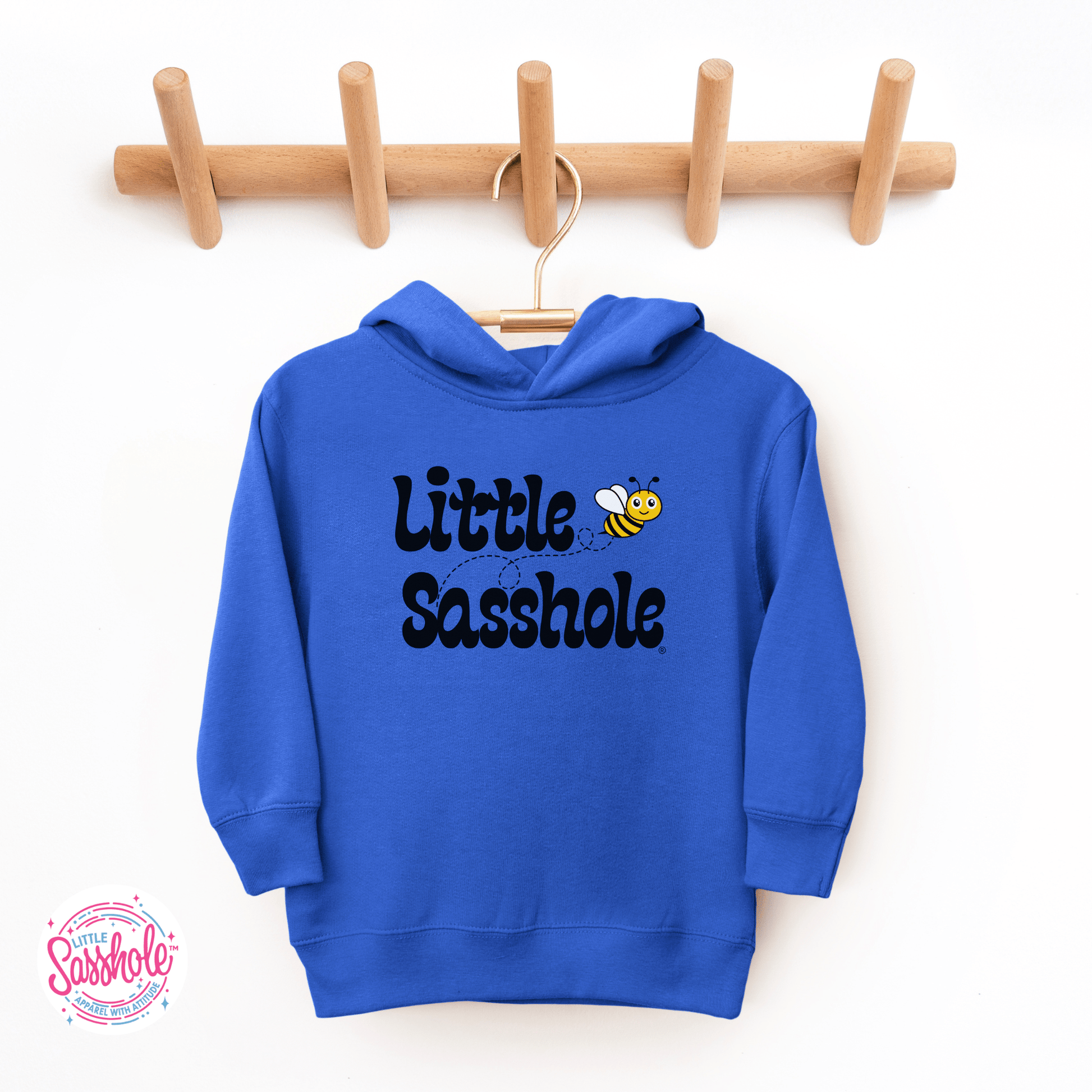 Bee Happy, Bee Sassy: Little Sasshole® Bumble Bee Toddler Hoodies - Funny Graphic Tee by Sasshole® Clothing