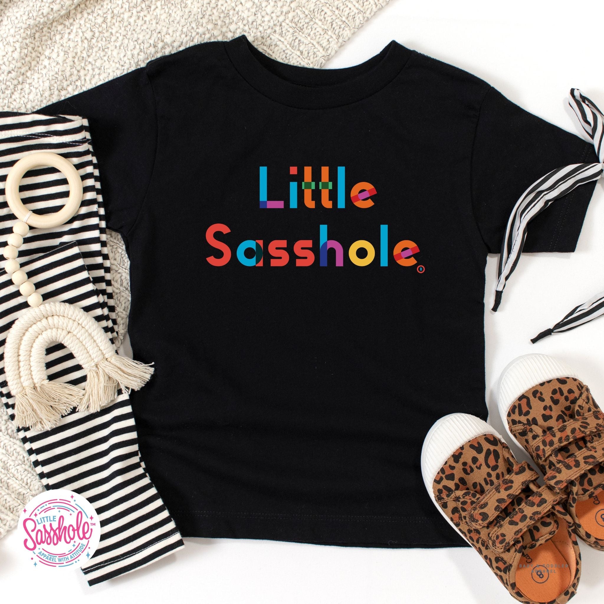 Image of Bold and Bright: Little Sasshole™ Toddler T-Shirt - Funny Graphic Tee by Sasshole® Clothing