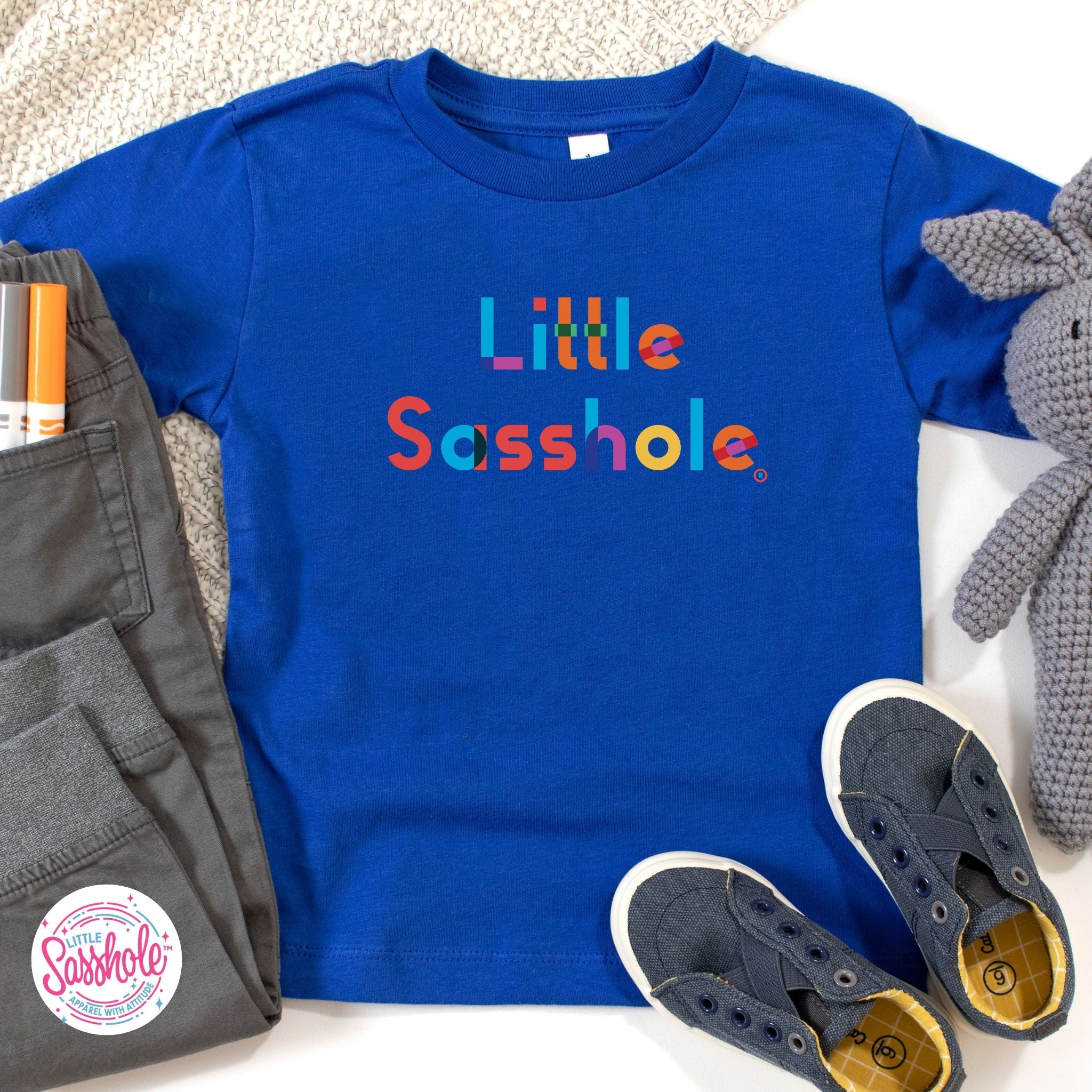 Image of Bold and Bright: Little Sasshole™ Toddler T-Shirt - Funny Graphic Tee by Sasshole® Clothing