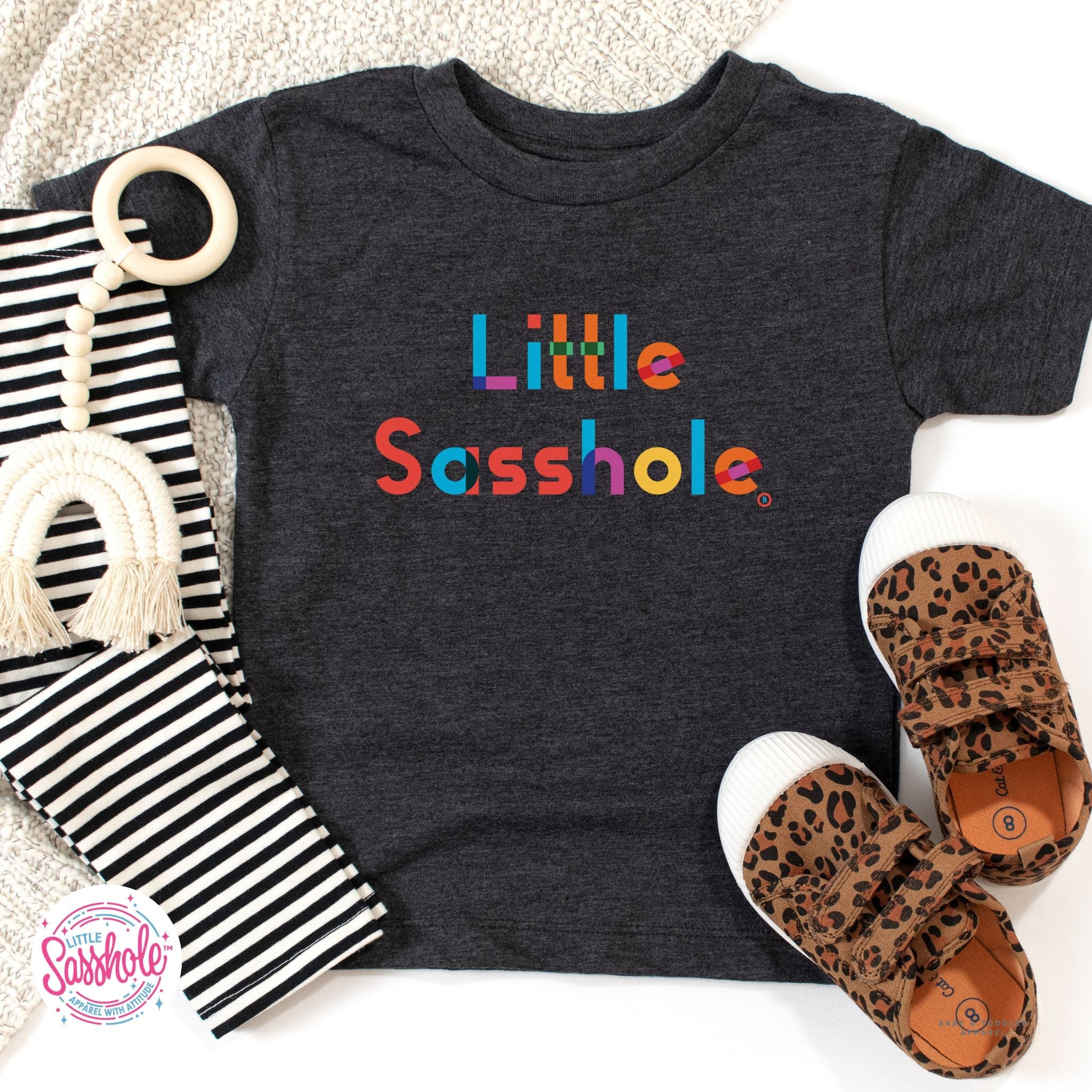 Image of Bold and Bright: Little Sasshole™ Toddler T-Shirt - Funny Graphic Tee by Sasshole® Clothing
