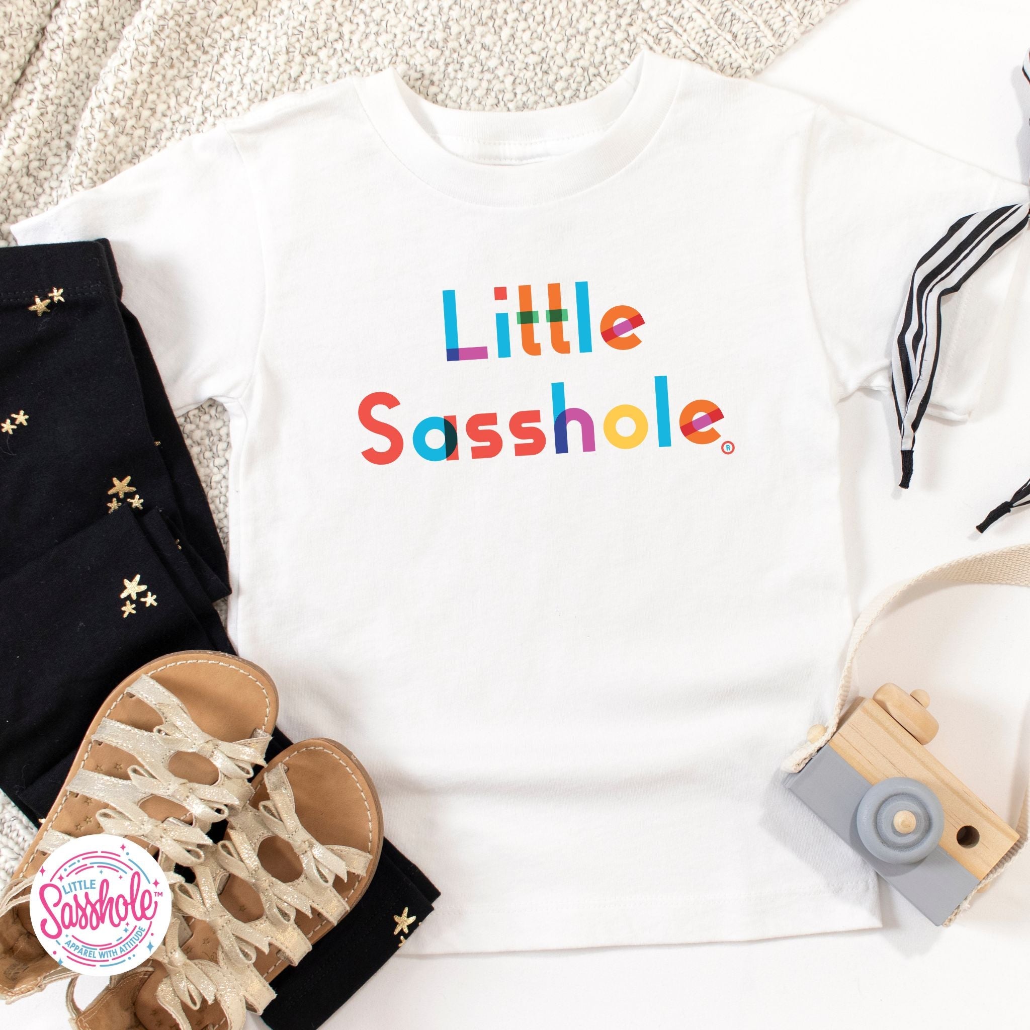 Image of Bold and Bright: Little Sasshole™ Toddler T-Shirt - Funny Graphic Tee by Sasshole® Clothing