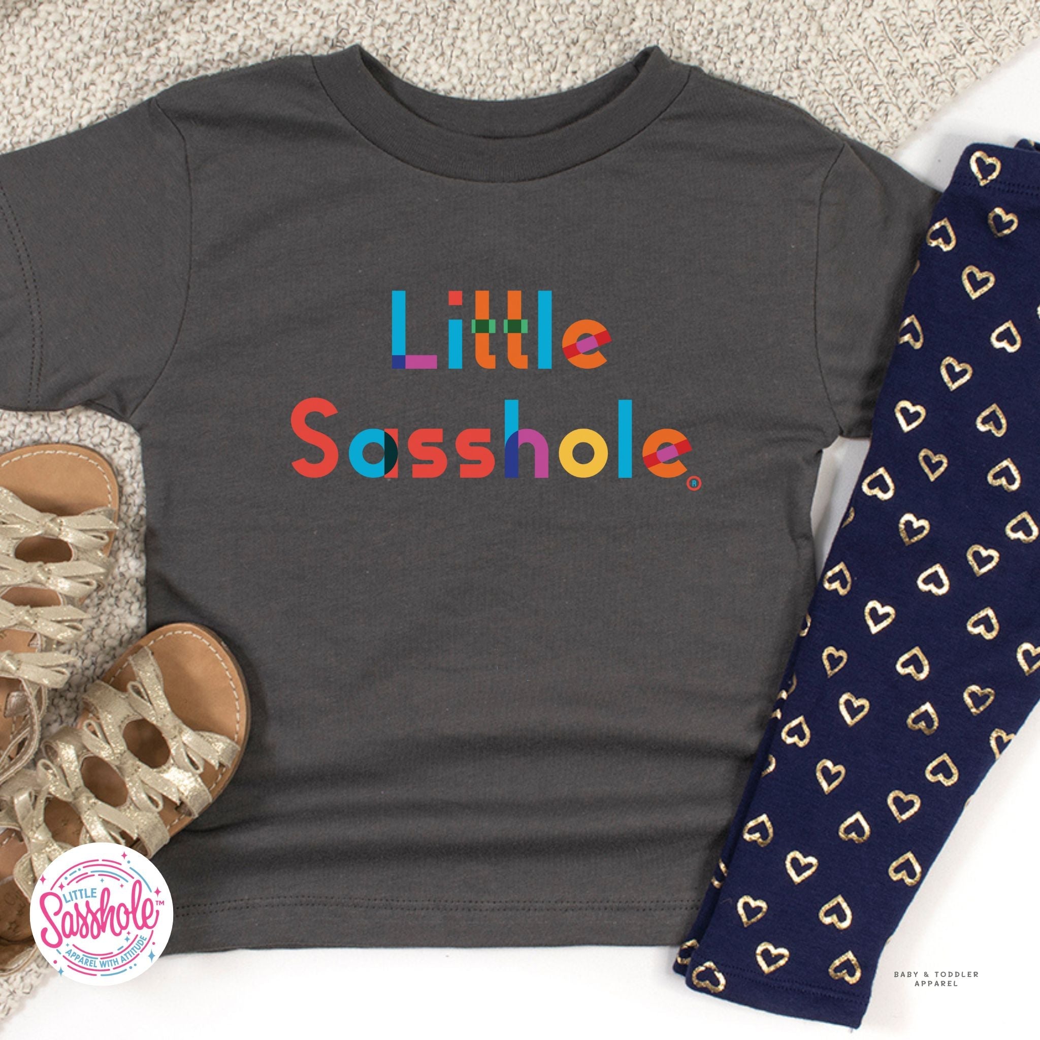 Image of Bold and Bright: Little Sasshole™ Toddler T-Shirt - Funny Graphic Tee by Sasshole® Clothing