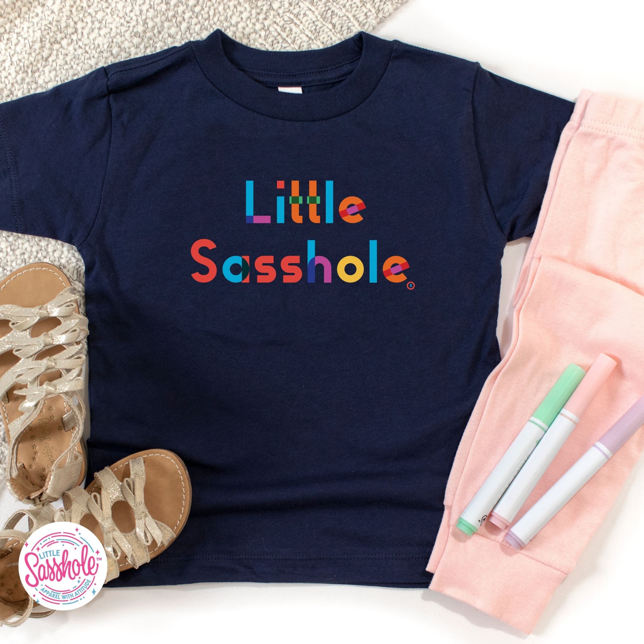 Image of Bold and Bright: Little Sasshole™ Toddler T-Shirt - Funny Graphic Tee by Sasshole® Clothing