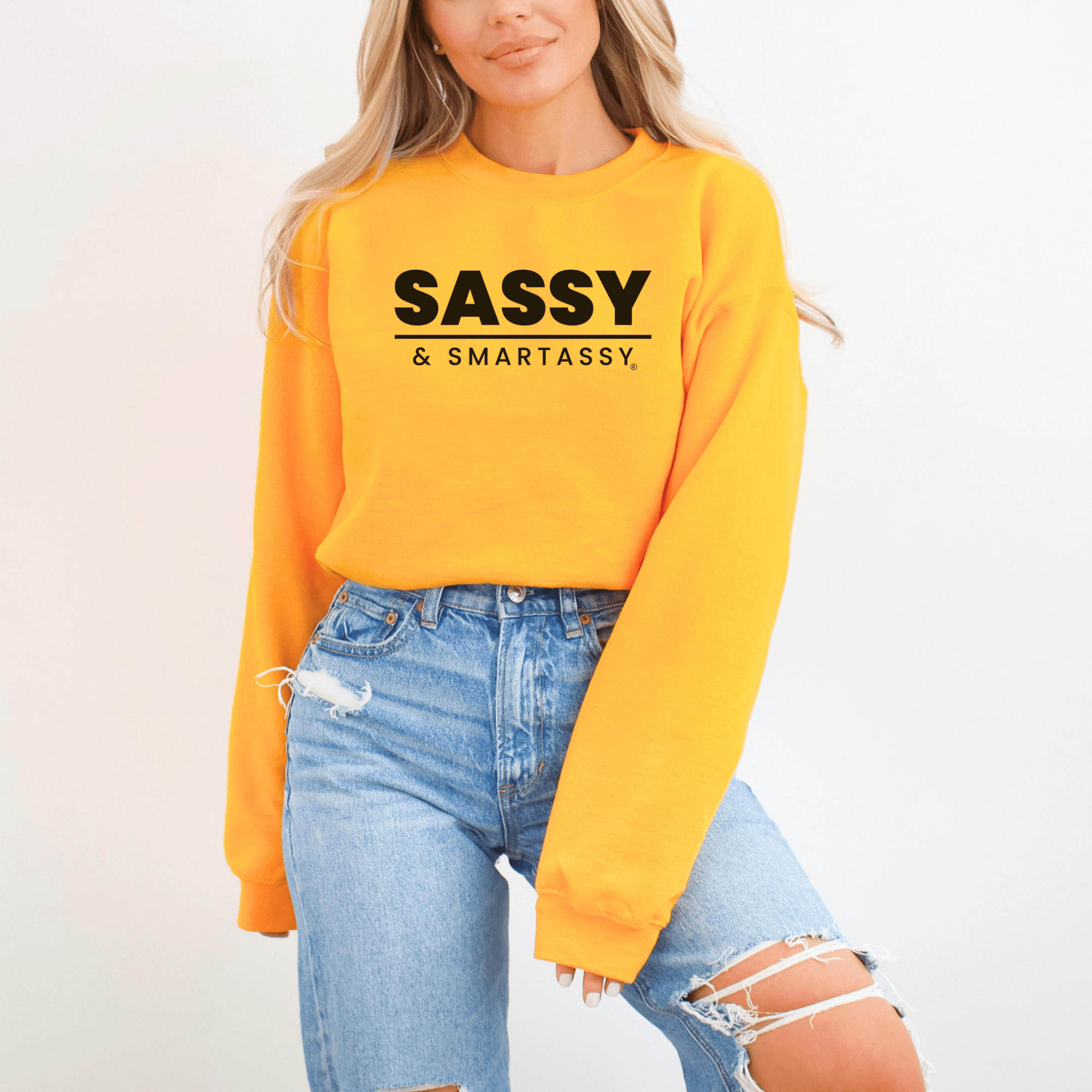 Image of Bold & Full of Sass: Sassy & Smartassy® Women's Sweatshirt - Funny Graphic Tee by Sasshole® Clothing