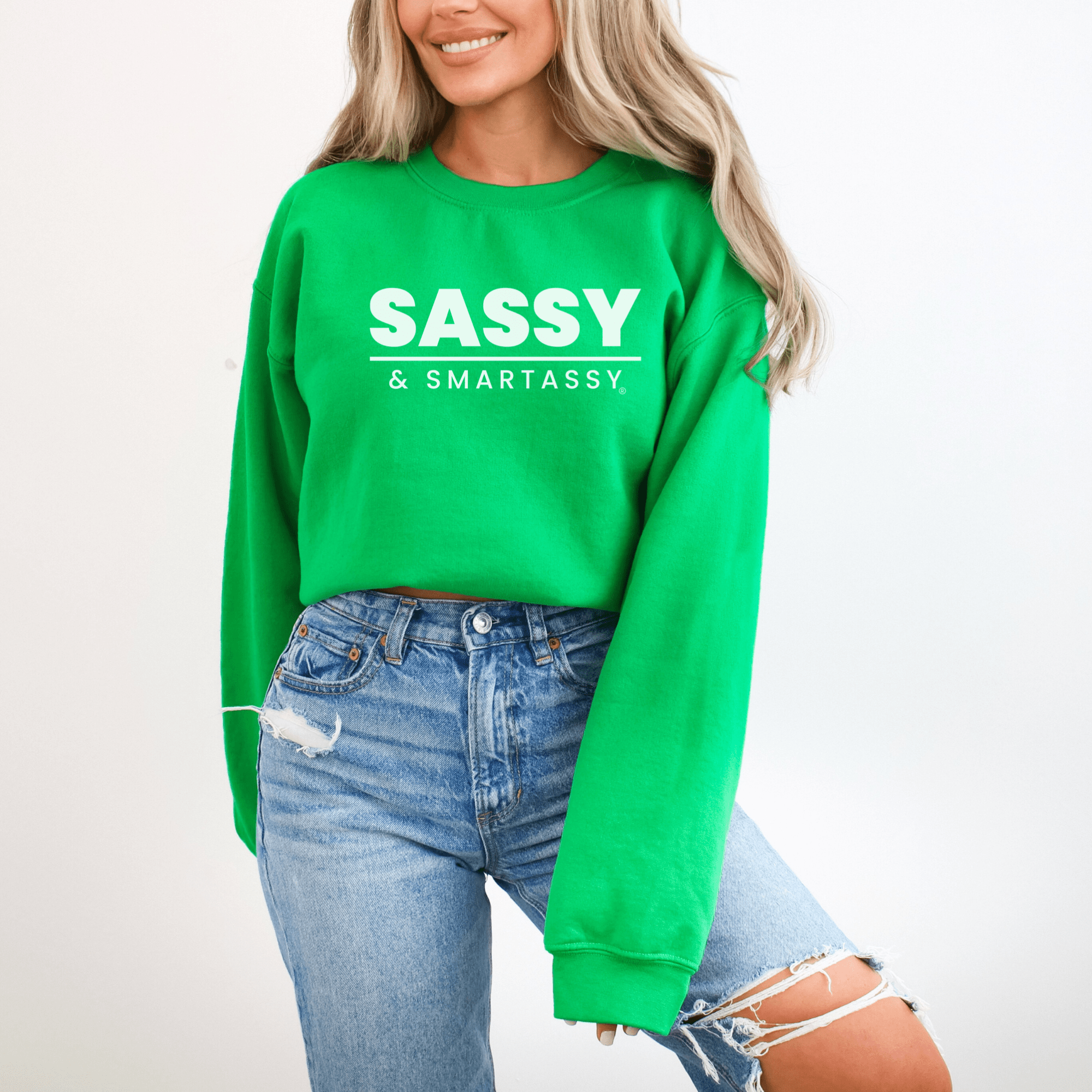 Image of Bold & Full of Sass: Sassy & Smartassy® Women's Sweatshirt - Funny Graphic Tee by Sasshole® Clothing