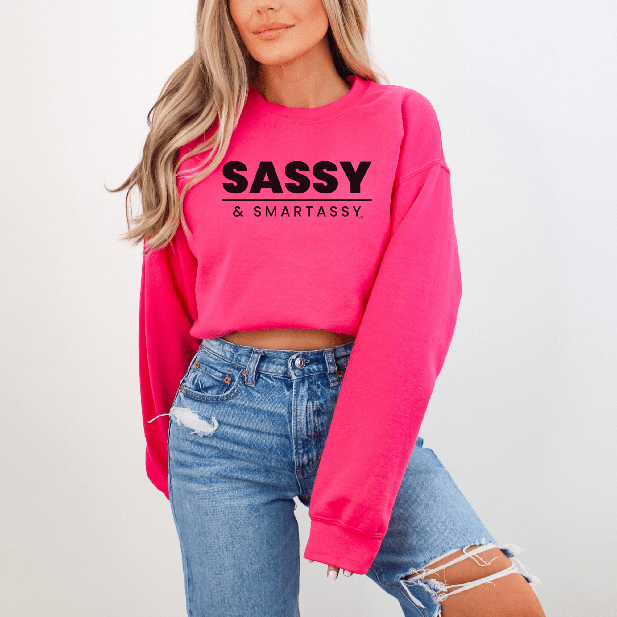 Image of Bold & Full of Sass: Sassy & Smartassy® Women's Sweatshirt - Funny Graphic Tee by Sasshole® Clothing