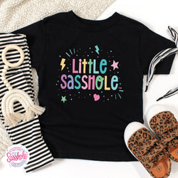 Image of Celebrate the Sass: Little Sasshole™ Toddler Girl's Tee - Funny Graphic Tee by Sasshole® Clothing