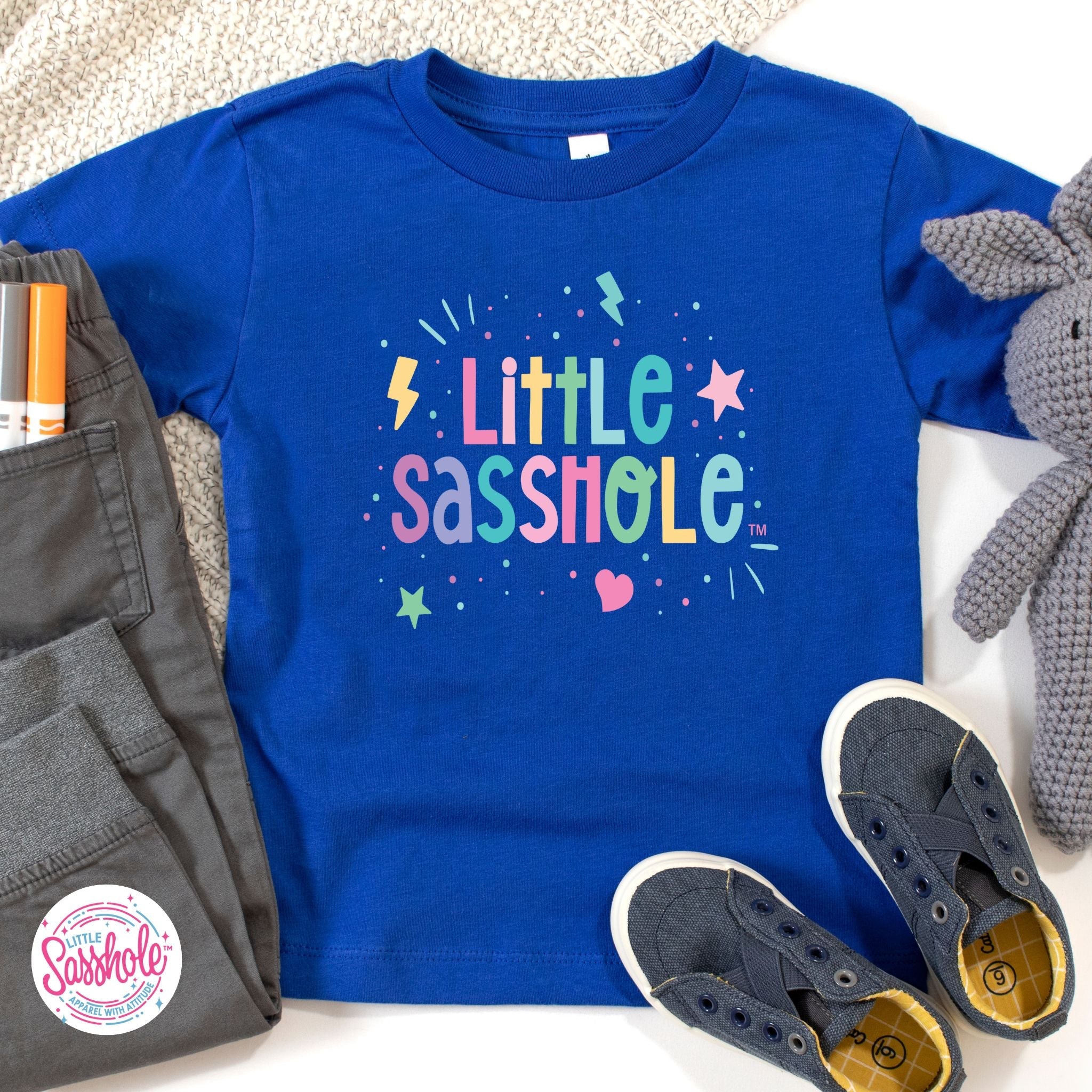 Image of Celebrate the Sass: Little Sasshole™ Toddler Girl's Tee - Funny Graphic Tee by Sasshole® Clothing
