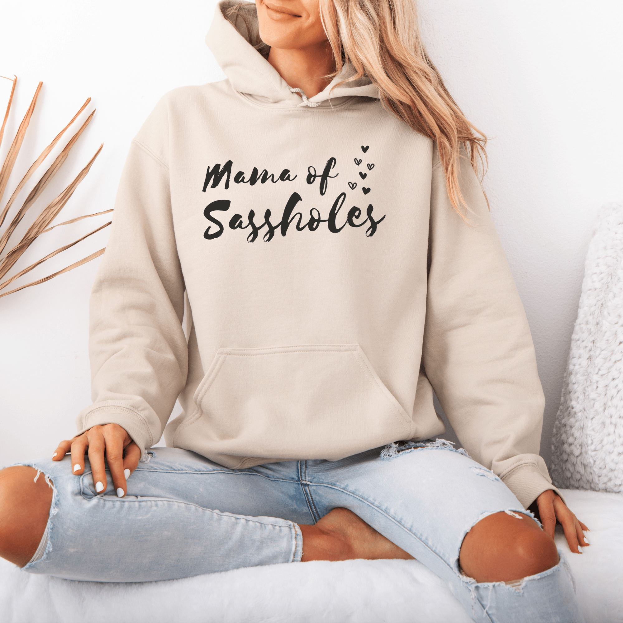 Image of Chief Sass Officer: Mama of Sassholes Women's Pullover Hoodie - Funny Graphic Tee by Sasshole® Clothing