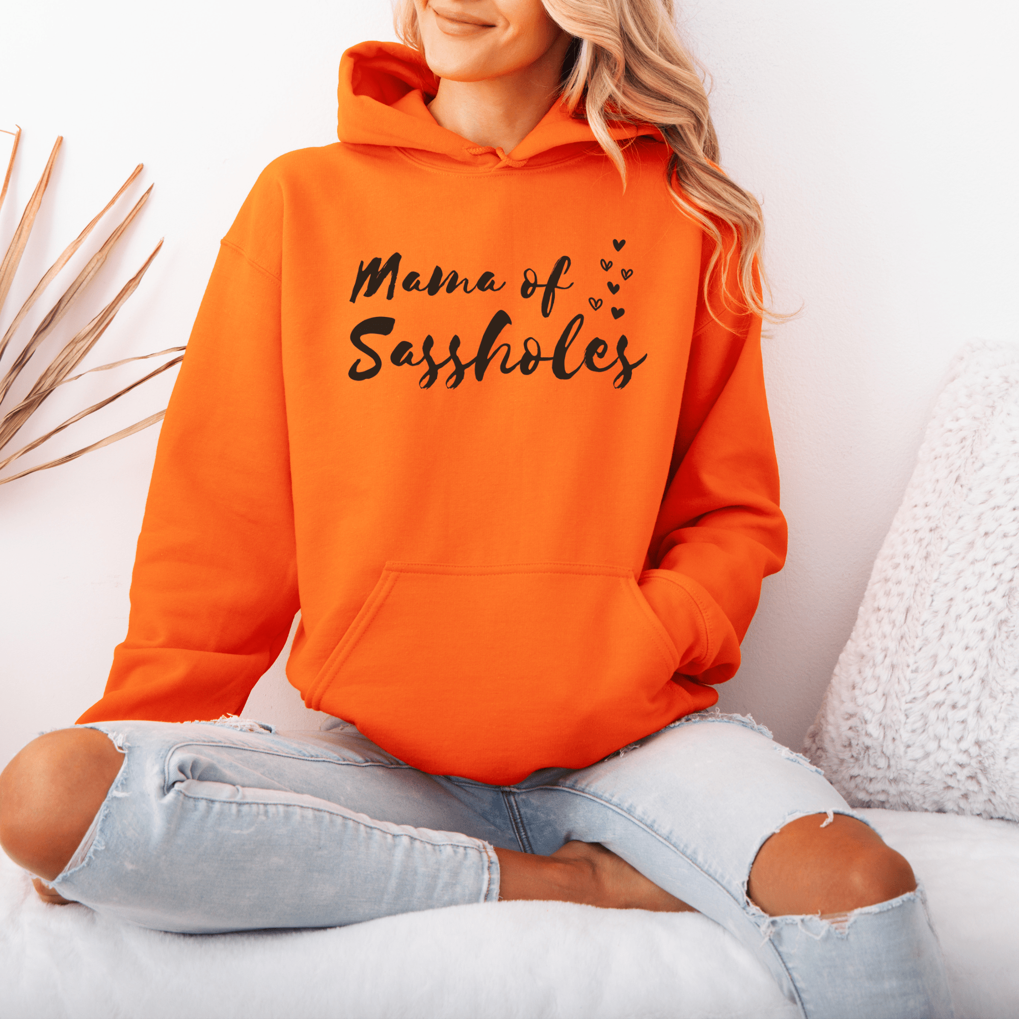 Image of Chief Sass Officer: Mama of Sassholes Women's Pullover Hoodie - Funny Graphic Tee by Sasshole® Clothing