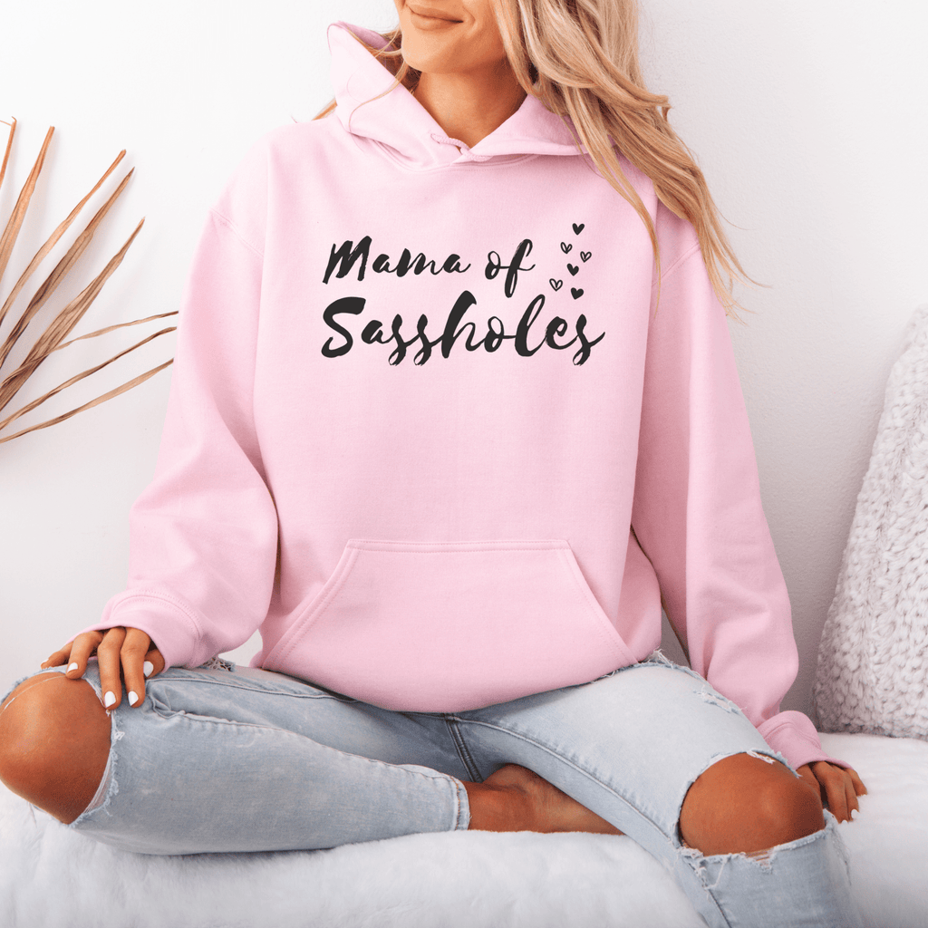 Chief Sass Officer: Mama of Sassholes Women's Pullover Hoodie - Funny Graphic Tee by Sasshole® Clothing