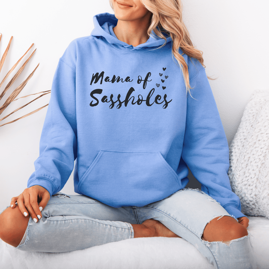 Chief Sass Officer: Mama of Sassholes Women's Pullover Hoodie - Funny Graphic Tee by Sasshole® Clothing