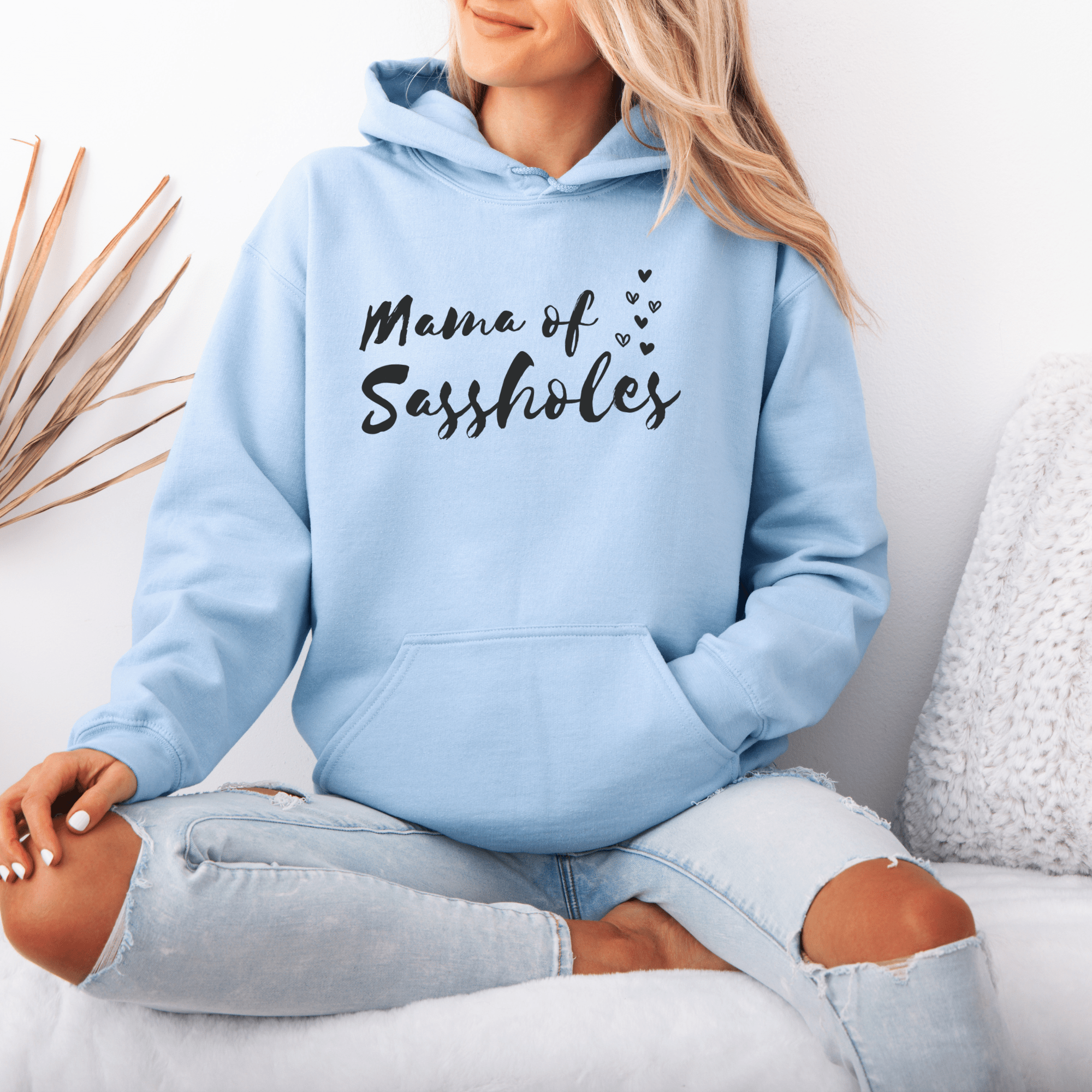 Image of Chief Sass Officer: Mama of Sassholes Women's Pullover Hoodie - Funny Graphic Tee by Sasshole® Clothing