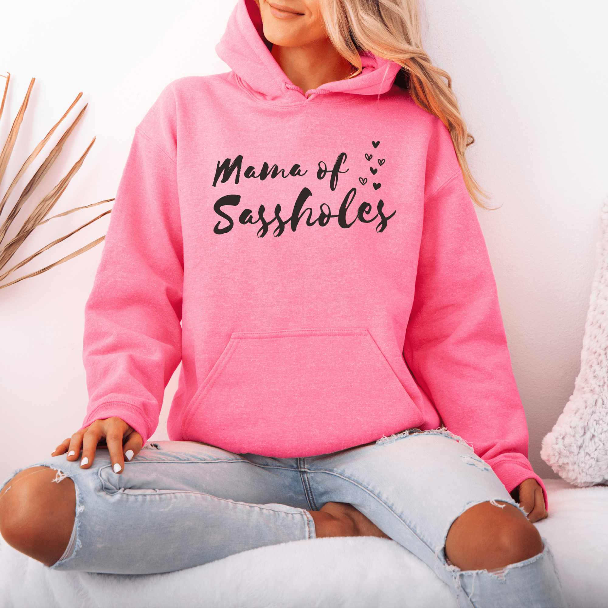 Image of Chief Sass Officer: Mama of Sassholes Women's Pullover Hoodie - Funny Graphic Tee by Sasshole® Clothing