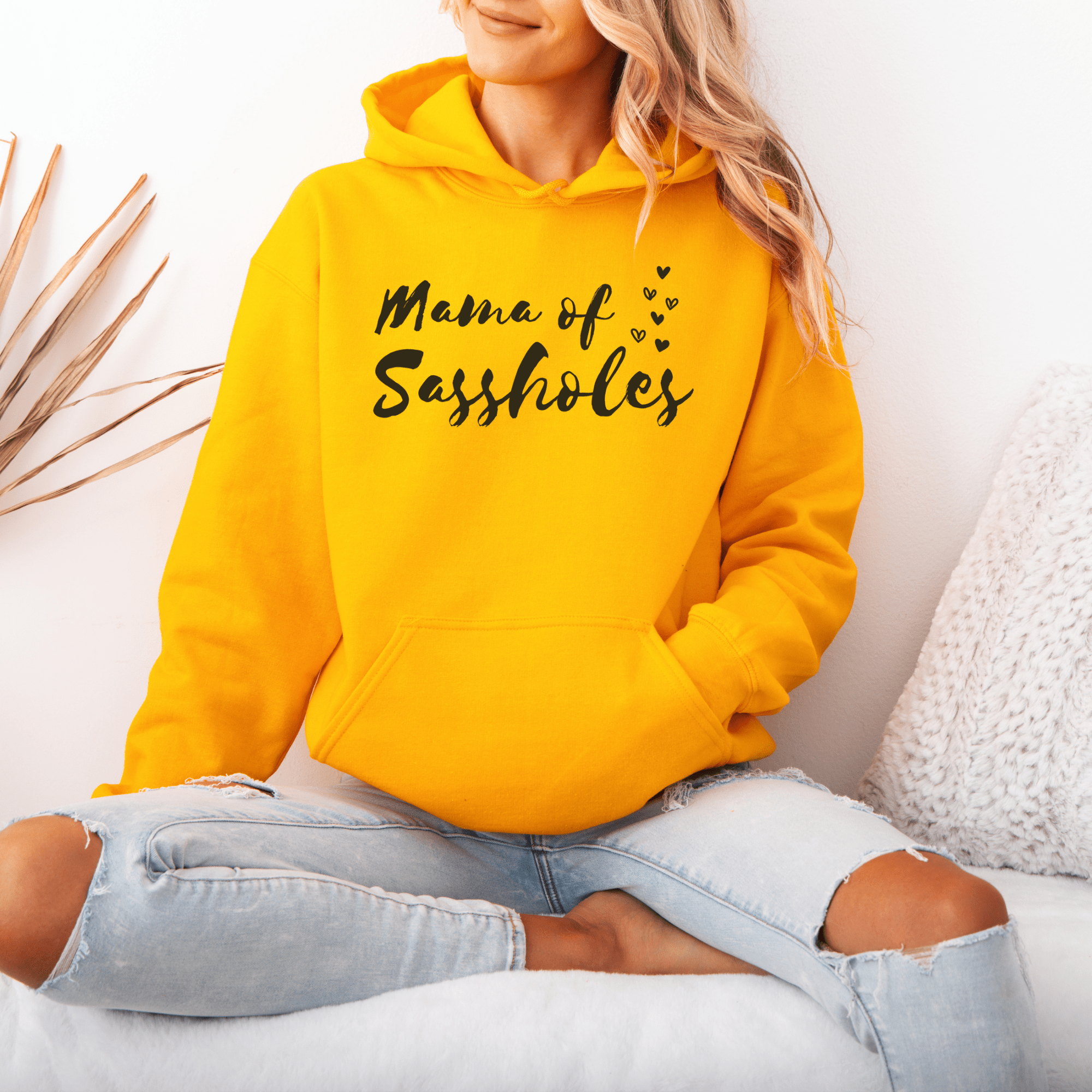 Image of Chief Sass Officer: Mama of Sassholes Women's Pullover Hoodie - Funny Graphic Tee by Sasshole® Clothing