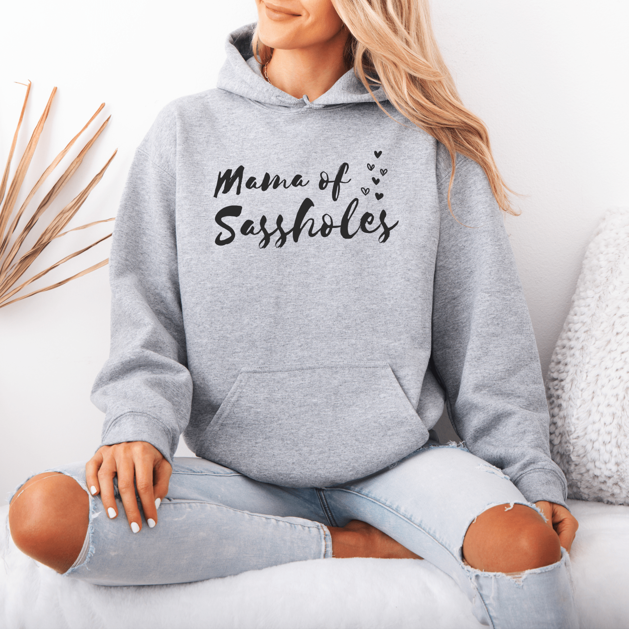 Image of Chief Sass Officer: Mama of Sassholes Women's Pullover Hoodie - Funny Graphic Tee by Sasshole® Clothing
