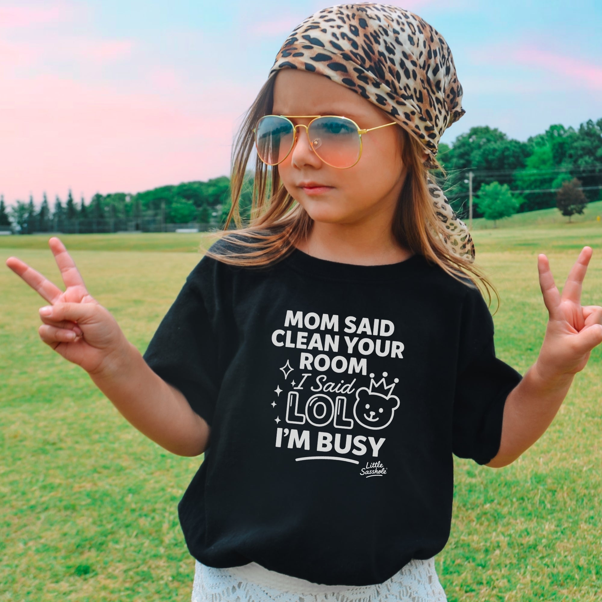 Image of Clean Your Room LOL Im Busy Mom | Funny Toddler Shirt | Kids Graphic Tee | Little Sasshole Shirt | Sassy Toddlers - Funny Graphic Tee by Sasshole® Clothing