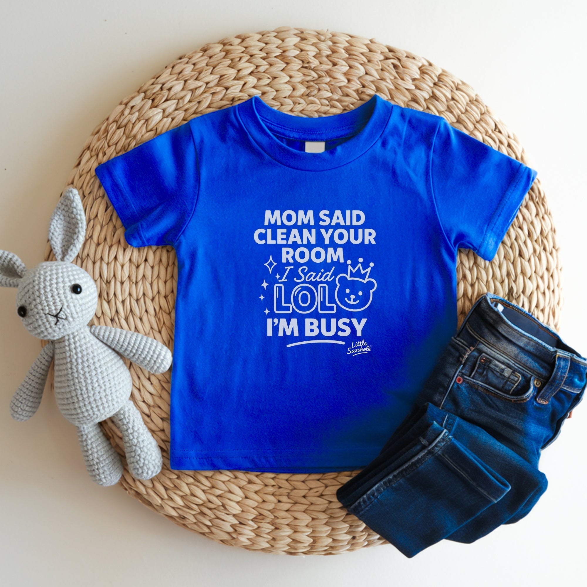 Image of Clean Your Room LOL Im Busy Mom | Funny Toddler Shirt | Kids Graphic Tee | Little Sasshole Shirt | Sassy Toddlers - Funny Graphic Tee by Sasshole® Clothing