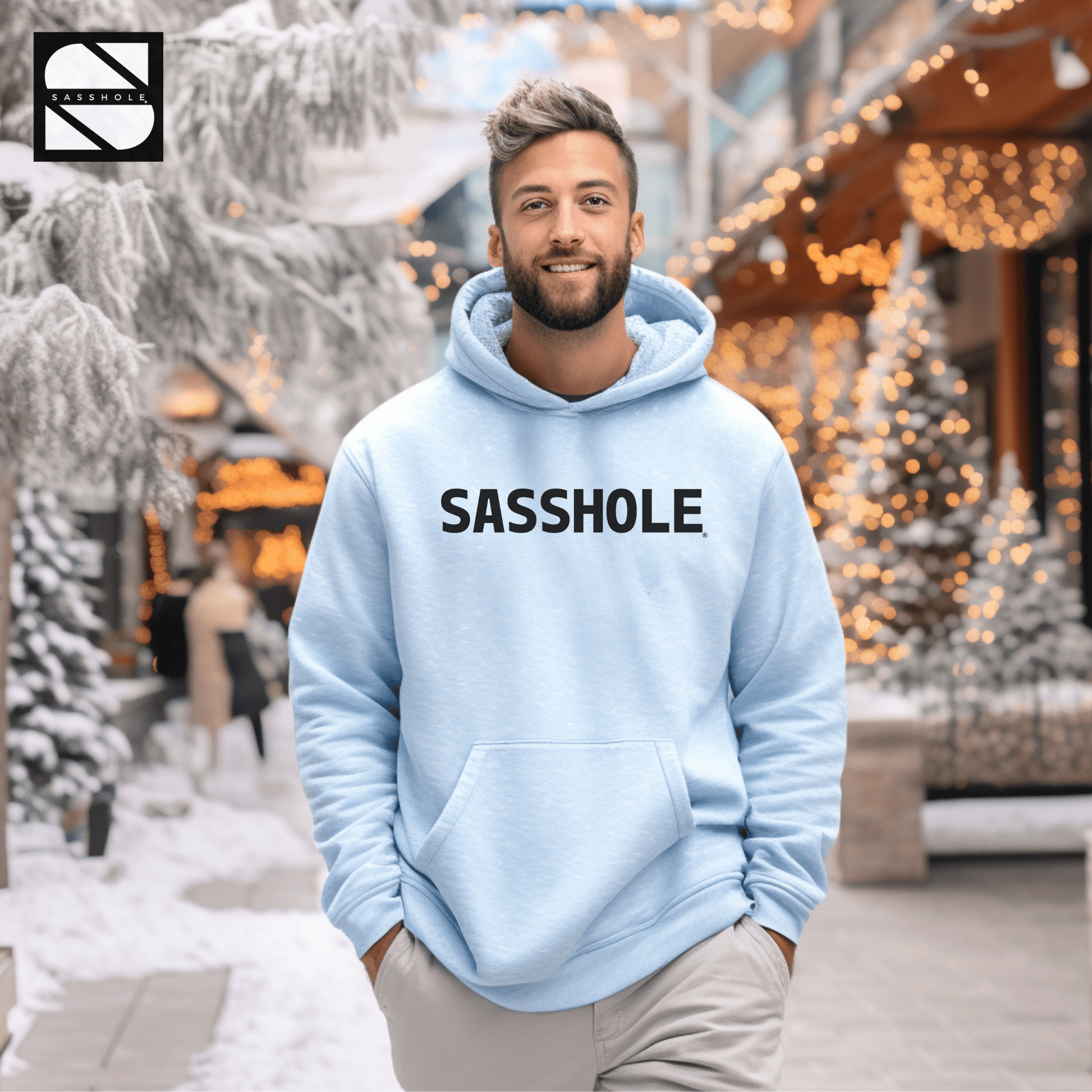 Confidently Bold: Signature Sasshole Men's Pullover - Funny Graphic Tee by Sasshole® Clothing