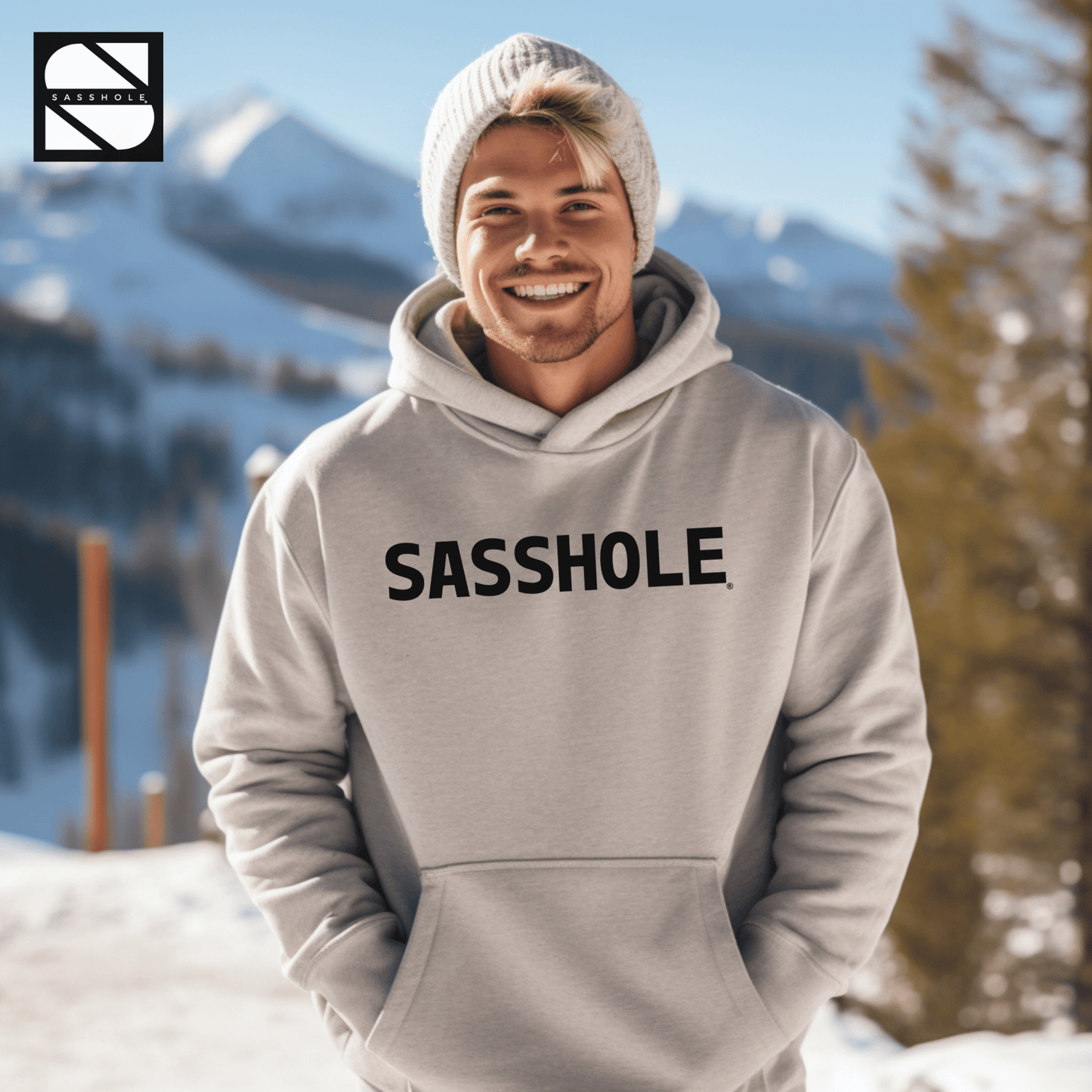 Confidently Bold: Signature Sasshole Men's Pullover - Funny Graphic Tee by Sasshole® Clothing
