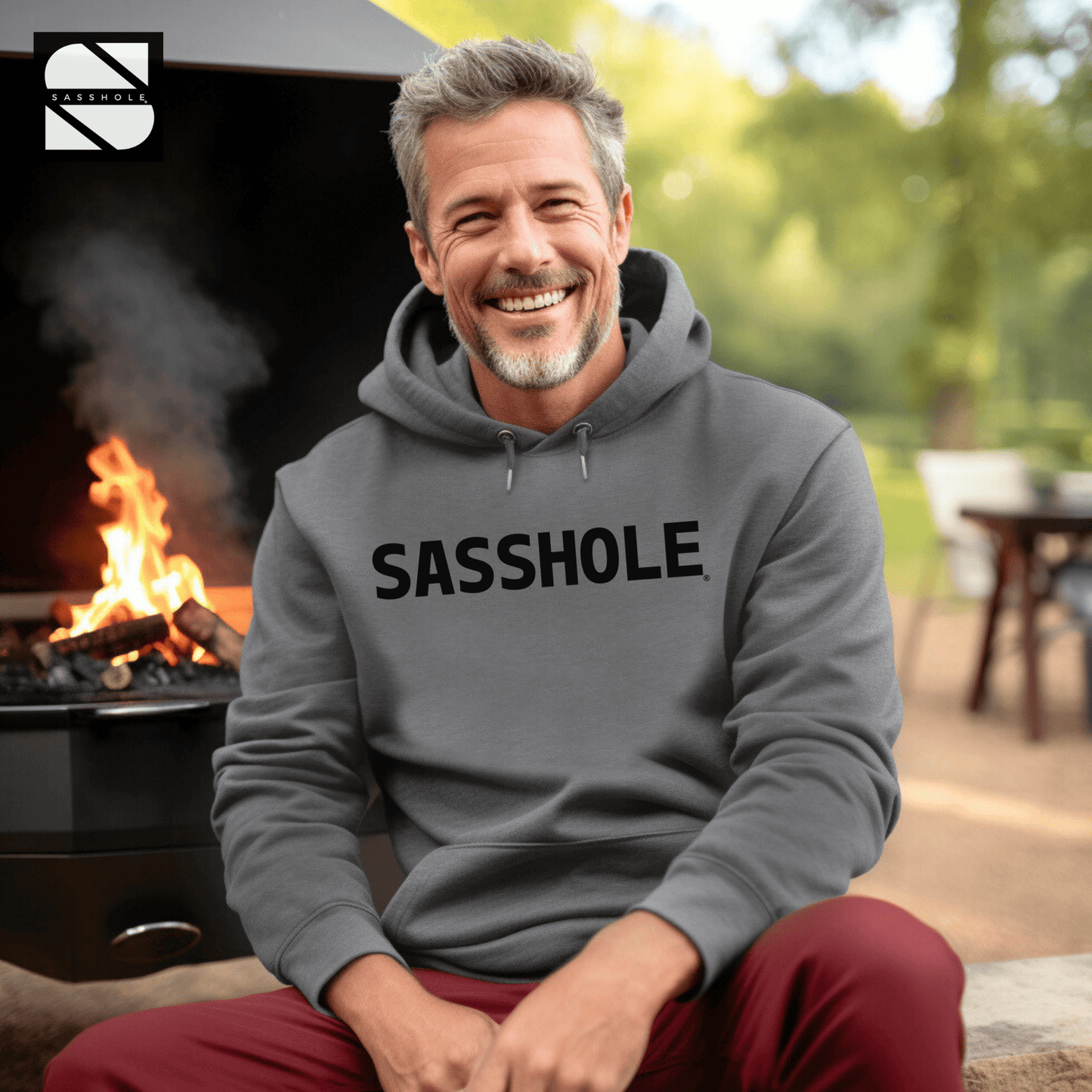 Confidently Bold: Signature Sasshole Men's Pullover - Funny Graphic Tee by Sasshole® Clothing